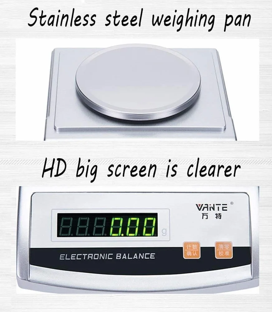 Básculas electrónicas 200 g/0,001 g Báscula digital de laboratorio Balanzas analíticas de precisión Básculas industriales Básculas de joyería Balanza electrónica LCD for laboratorio Farmacia Escuela C