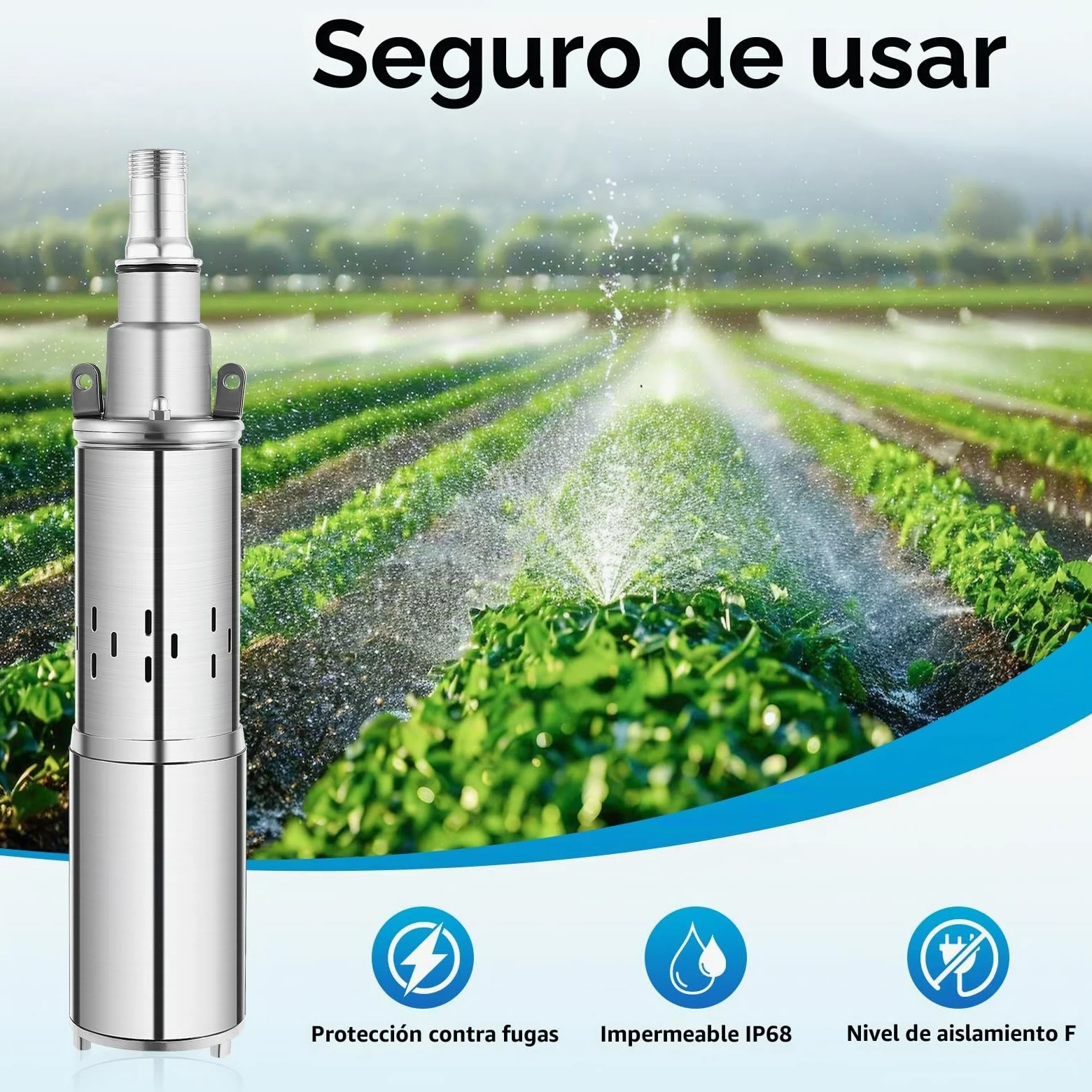 Bomba Para Pozos Profundos, 12 V, 180 W, De Acero Inoxidable, Sumergible, Salida De 25 Mm Hasta 20 M, 1,2 M³/H, Ideal Para Riego O Suministro De Agua