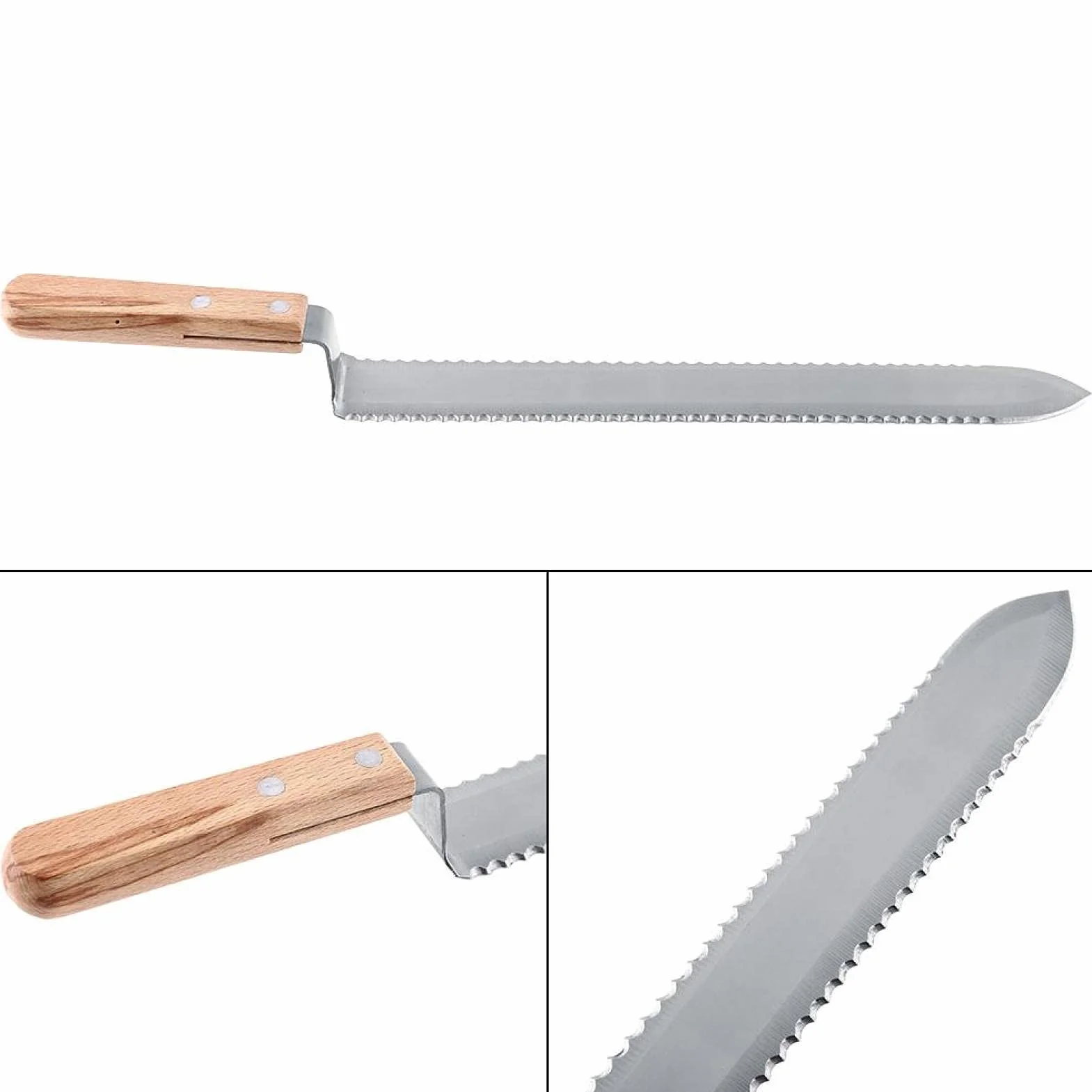 Extractor de Miel, Diseño Dentado de Acero Inoxidable, Cuchillo para Destapar Bricolaje, Extractor de Miel Ultrafino Y Afilado, Raspado de Miel, Apicultura para Apicultor