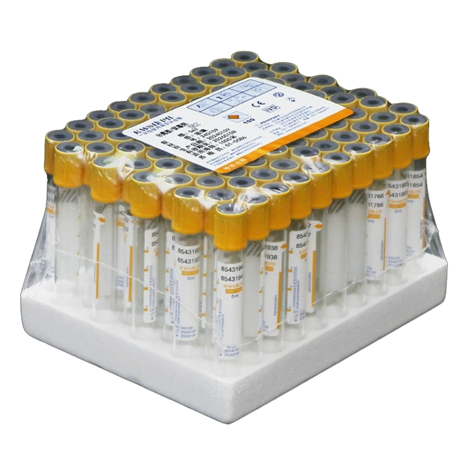 Tubos desechables de plástico para recogida de sangre con coagulante y separador para uso en laboratorio e investigación