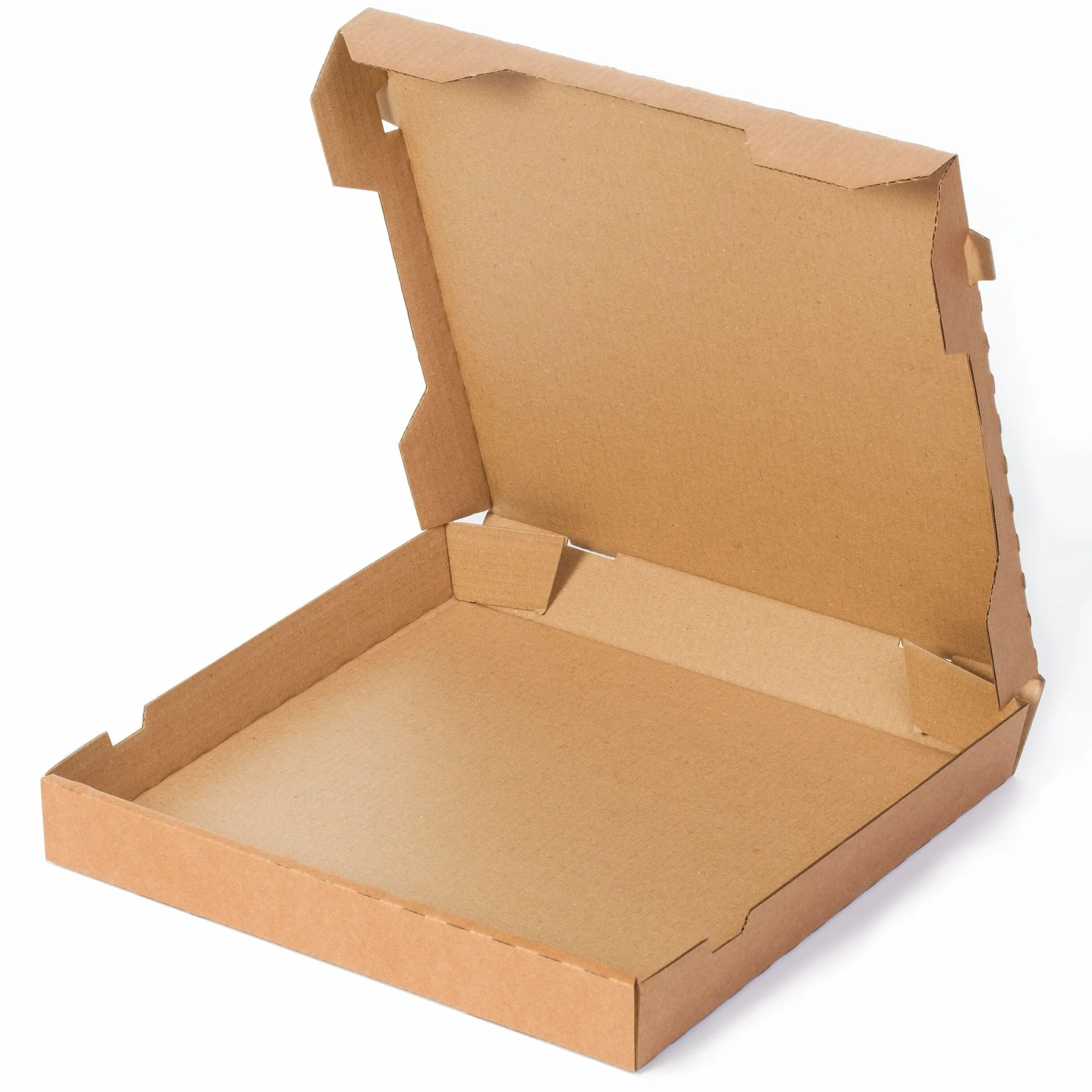 TELECAJAS | 50 Cajas Pizza 40 cm Anónima | Cuadrada Marrón Robusto Kraft Anónimas | Pack de 50