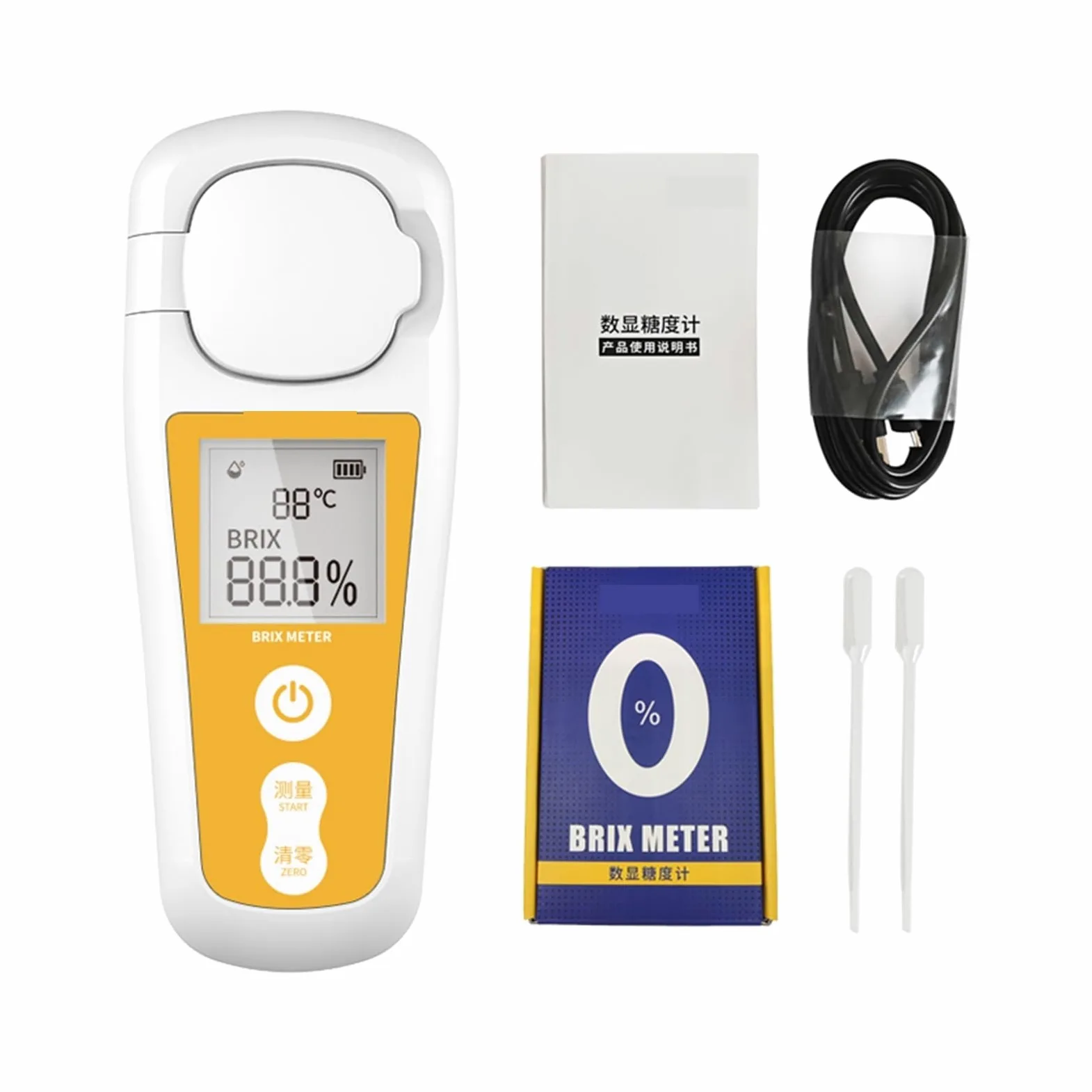 Refractómetro Digital 0-55%, medidor, medidor de Jugo de Frutas, Bebidas, Contenido de azúcar, Instrumento de medición, medidor de azúcar