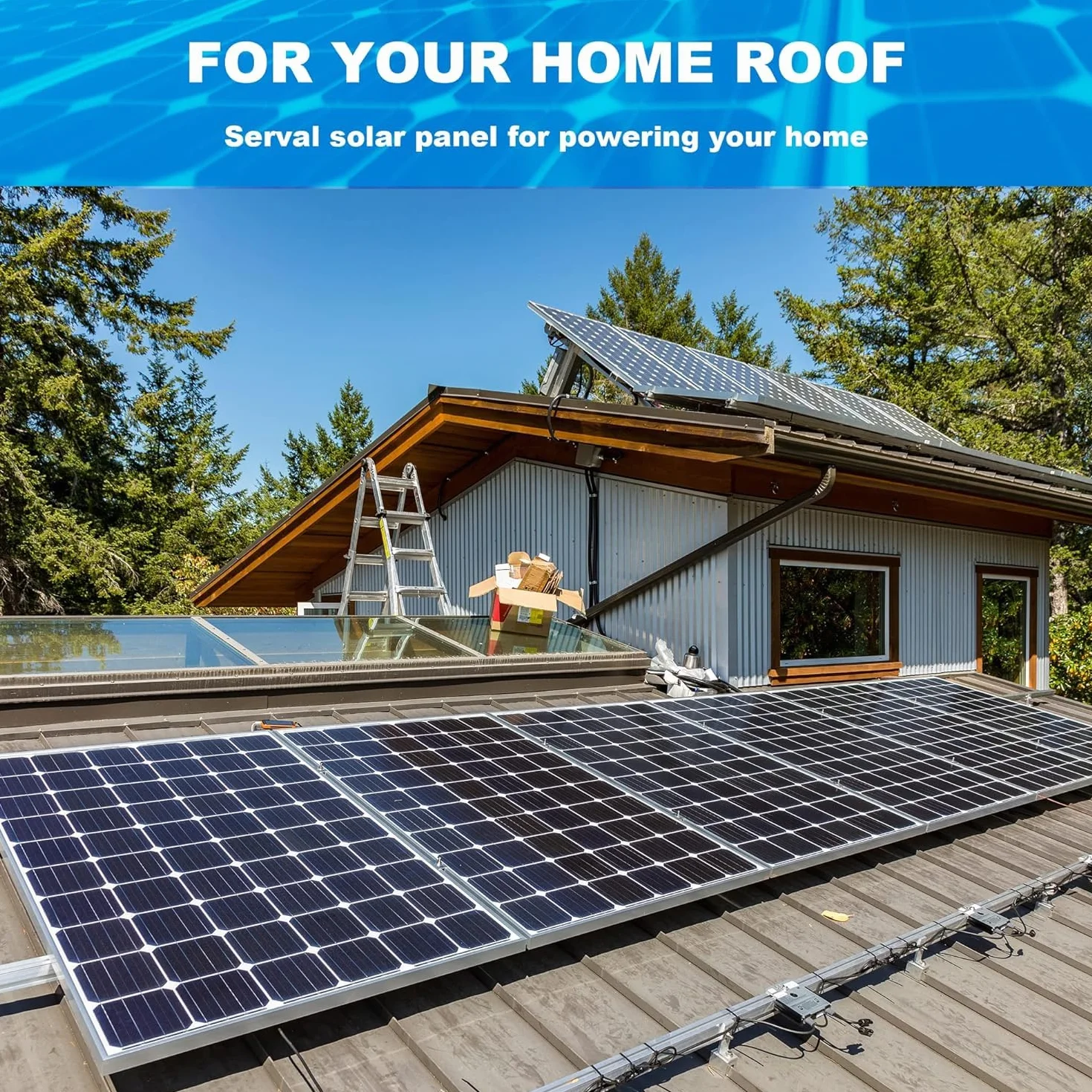 Nicesolar Kit de panel solar de 200 W, panel solar para caravana, 12 V, 24 V, 200 watt paneles solares, monocristalino, 20 A, controlador para la casa caravana, para el techo
