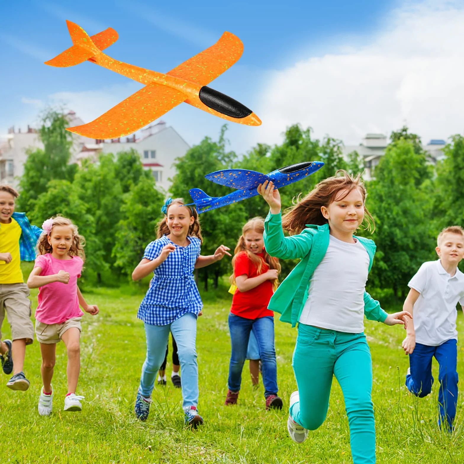 Aviones de Poliespan 2 Piezas Avión Planeador Grandes Espuma Corcho Juguete Niños Adultos