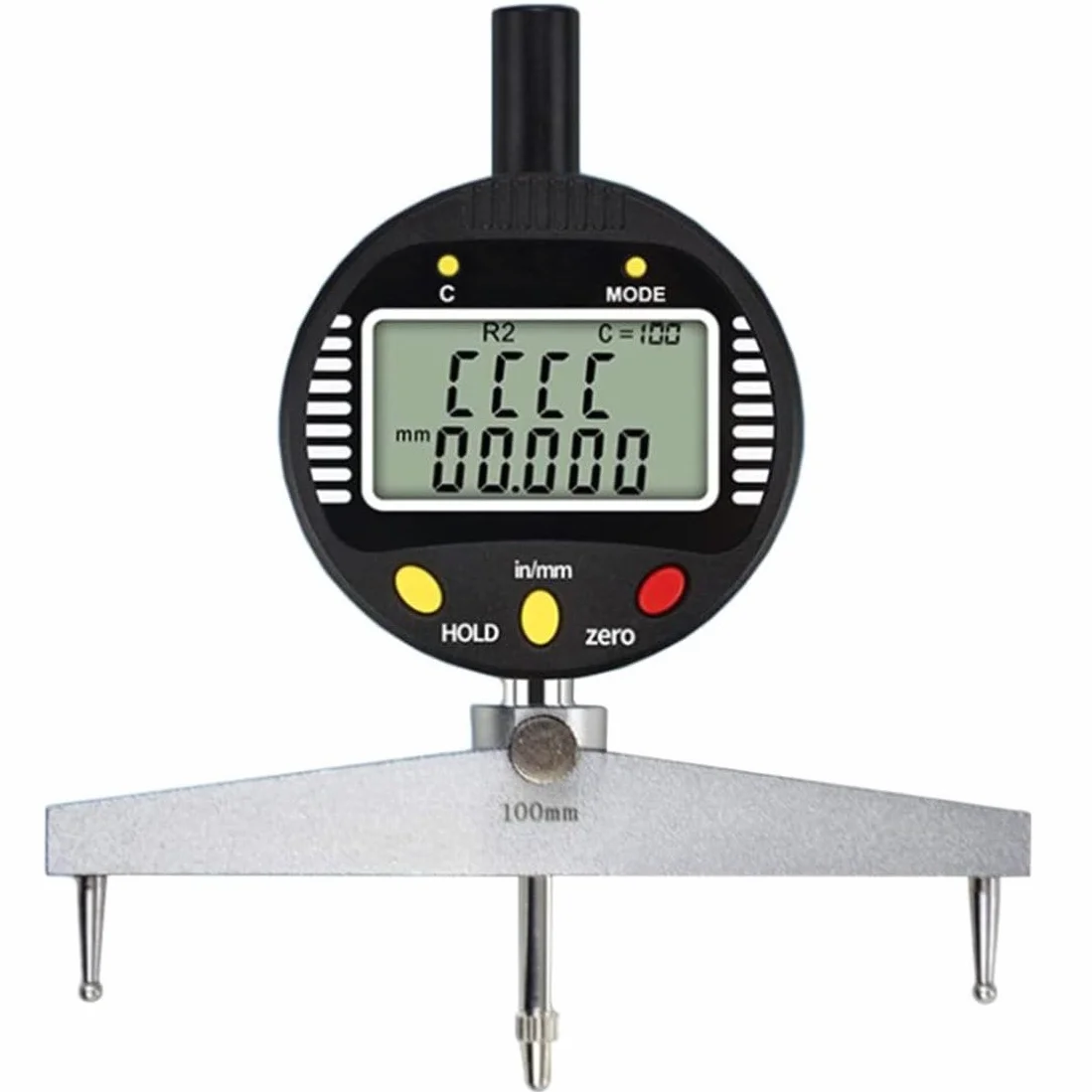 Medidor de radio digital de alta precisión, radio electrónica, radio de medición de 0,2" - 27,5"(5 mm - 700 mm), con medición intercambiables de 10 mm/20 mm/30 mm/60 mm/100 mm