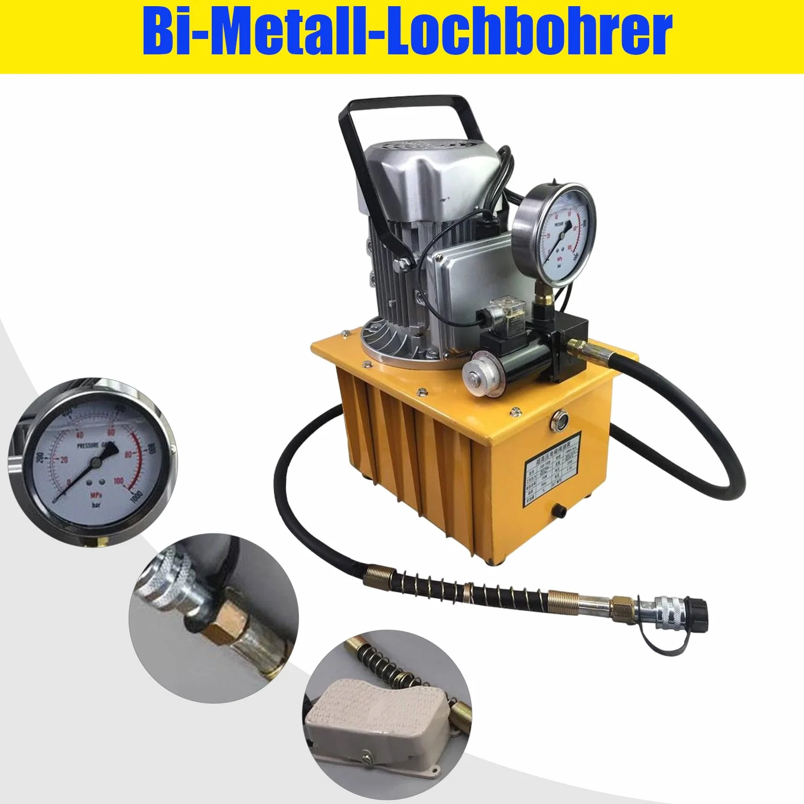 Bomba electrohidráulica con válvula magnética, bomba hidráulica, unidad hidráulica eléctrica, bomba electrohidráulica, motor hidráulico, bomba de motor hidráulico, bomba electroválvula 750 W