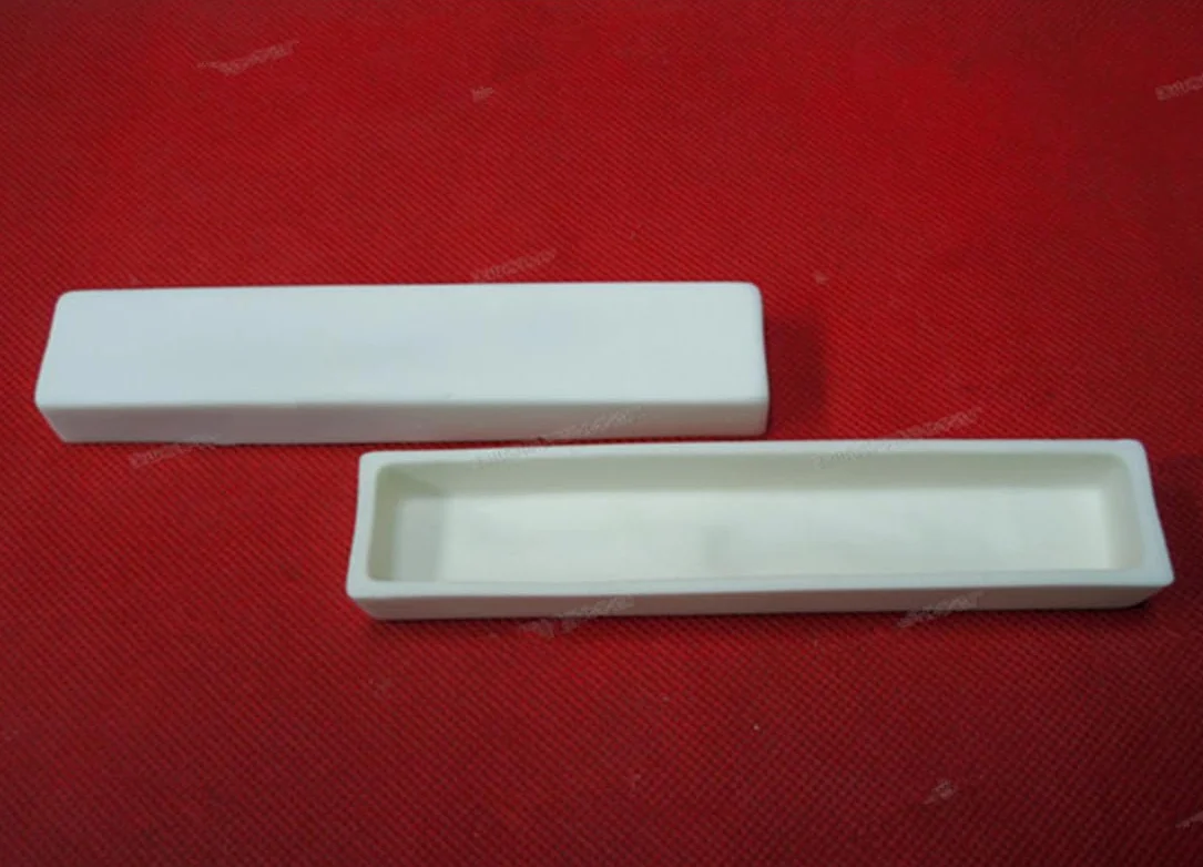 Crisol de corindón de alúmina al 99% resistente a altas temperaturas for uso en laboratorio -1 pieza(120x60x20mm)