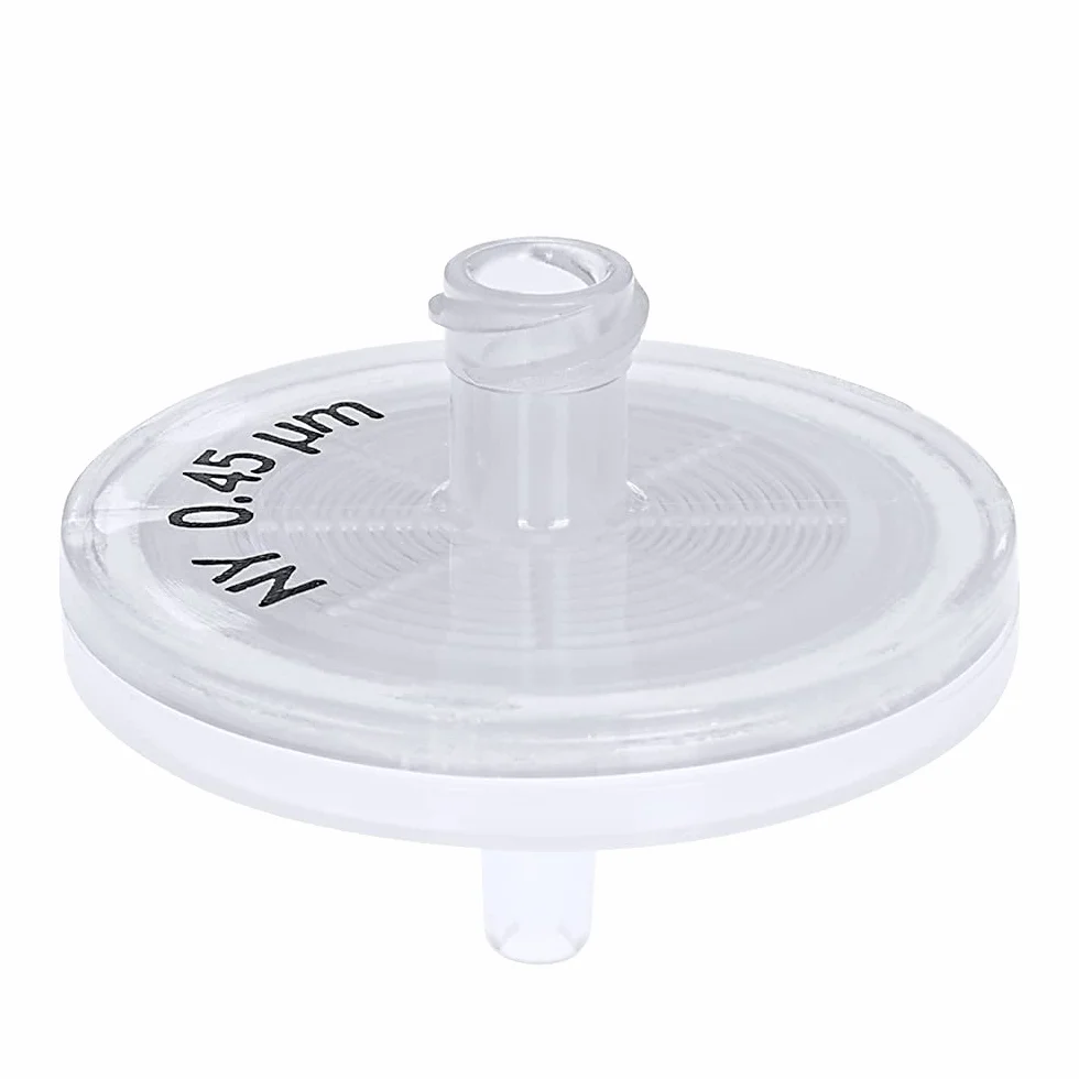 GVS Filter Technology, Filtro de jeringa, ABLUO, 25mm, Membrana NY, 0.45µm, alojamiento PP, 100/pc