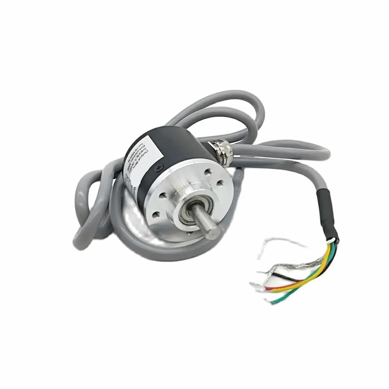 Encoder rotativo Codificador rotatorio incremental óptico 360, Eje de 6 mm, 12 24 V CC, Salida de Voltaje HTL, medición de Velocidad y posición(2048ppr)