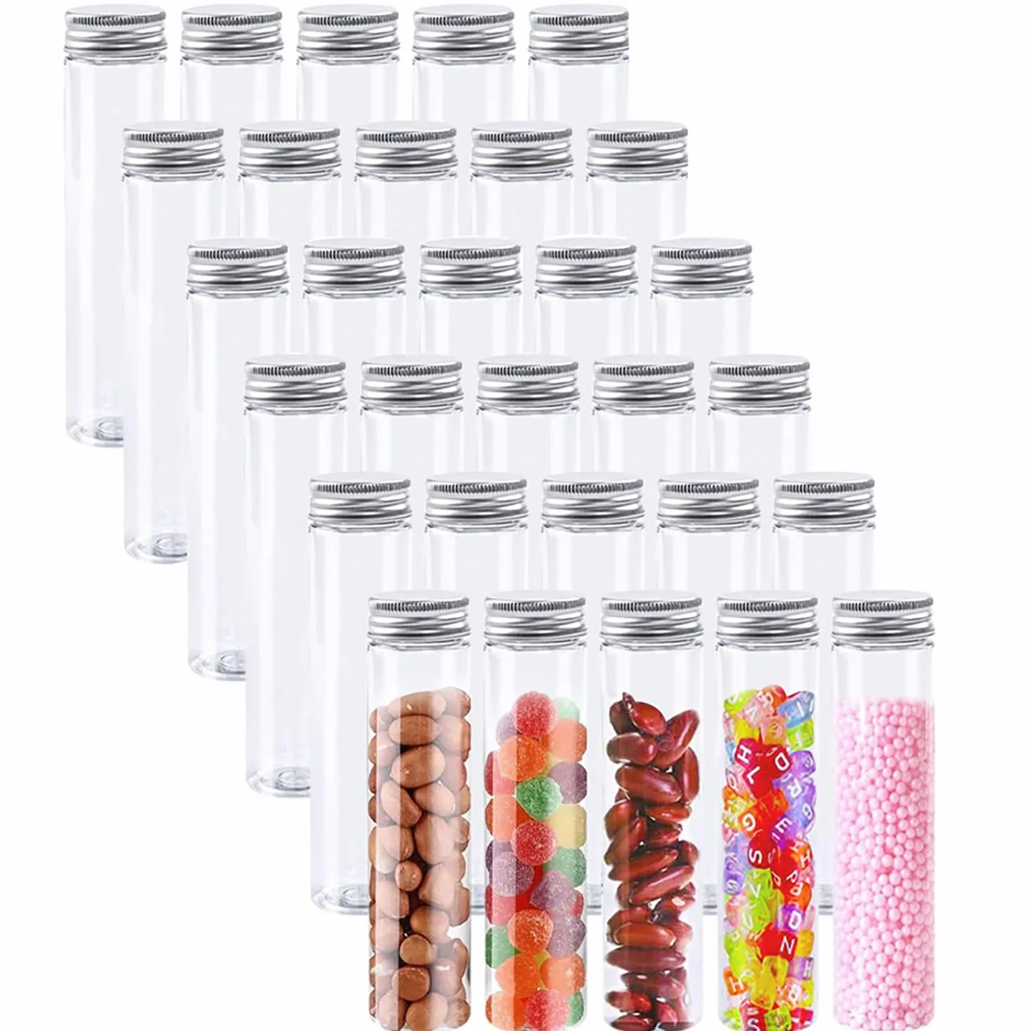Tubos de Ensayo de Cristal 30 ml con Tapón de Rosca, 22 x 120 mm, 30 Unidades