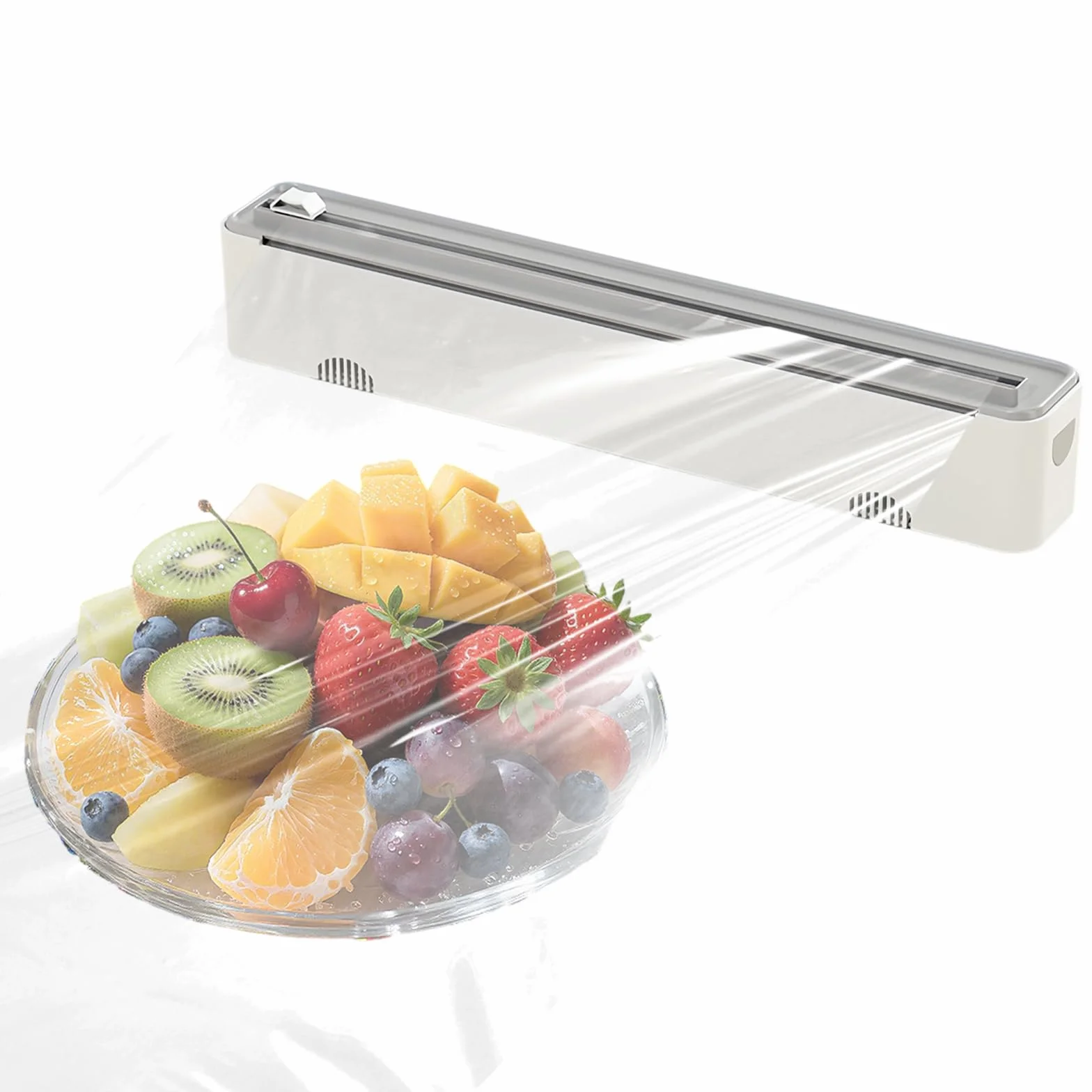Dispensador de Film y Papel de Aluminio, Cortador de Cocina, Rellenable