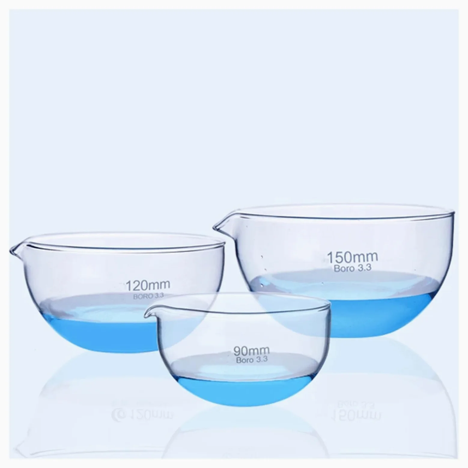 1 cápsula de evaporación de vidrio borosilicato, material de laboratorio for experimentos químicos.(150mm Flat)