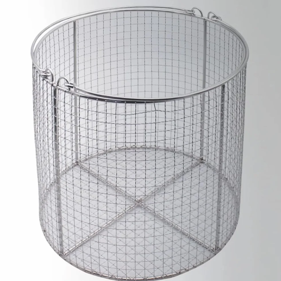 Cestas redondas de esterilización de acero inoxidable 304, 30x30cm para instrumental quirúrgico médico dental