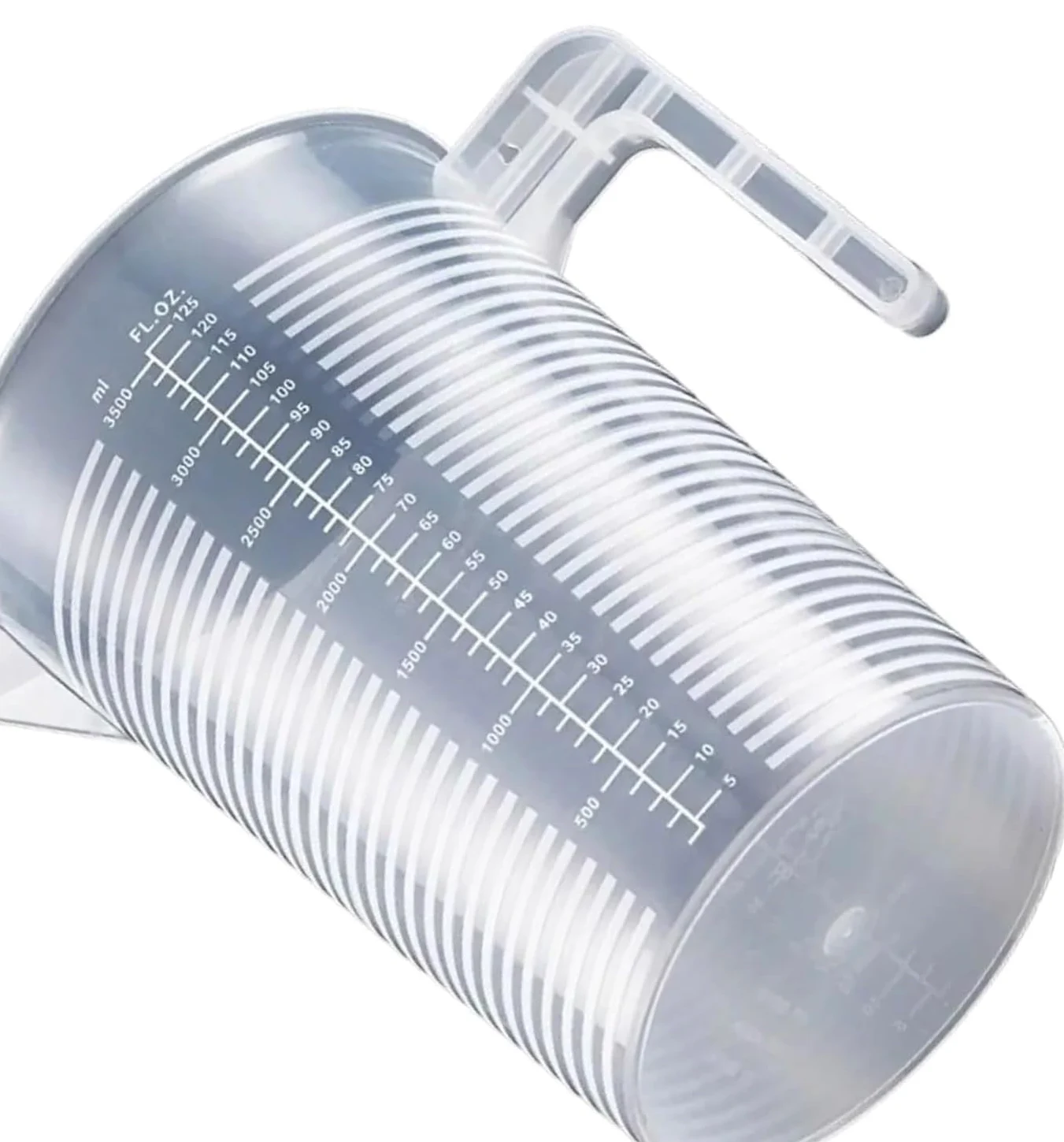 Vaso medidor graduado transparente de gran capacidad: vaso de laboratorio de plástico con tapa for mediciones precisas(5000ml(with a lid))