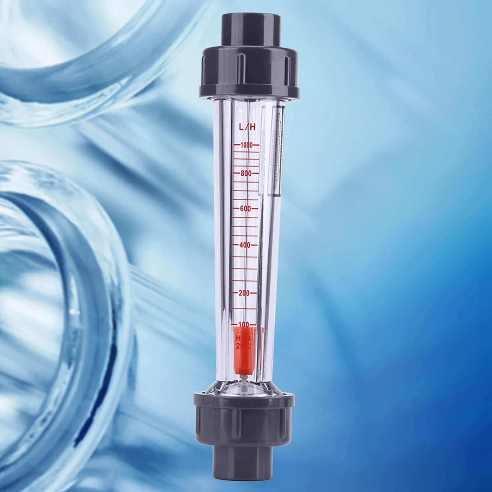 Medidor de flujo líquido 100-1000L/H DN15 tubo plástico
