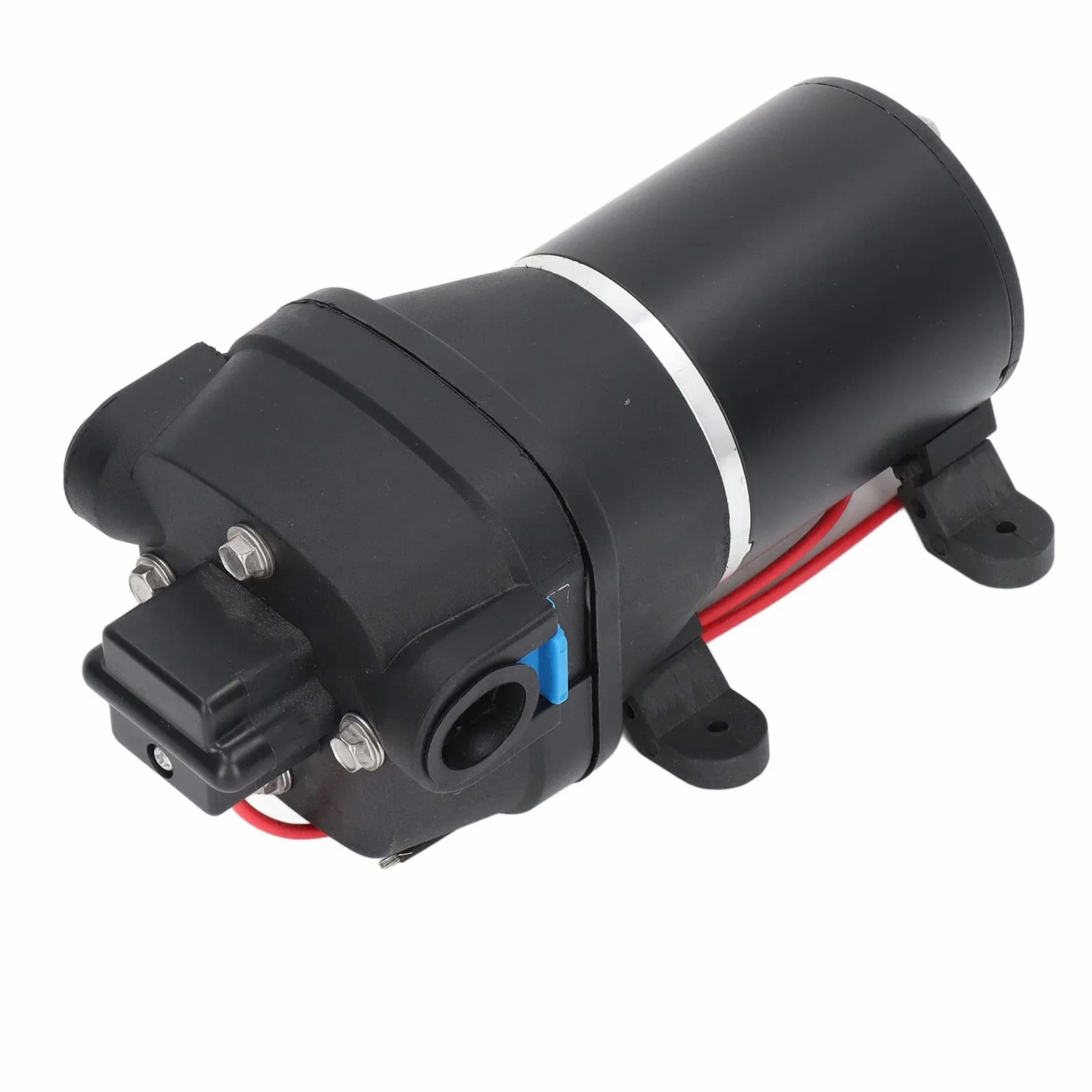 PolyGen Micro bomba de diafragma de aire 12 V 60 W, 17 PSI 2,7 GPM, bomba de agua de alta presión autocebante con puerto de 1/2 pulgada para sistemas de lavado de vehículos y