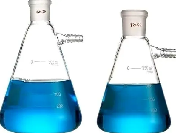 Frasco de vidrio for laboratorio, 1 frasco succión filtración boca molienda al vacío 25 ml a 2000(2000ml caliber24)