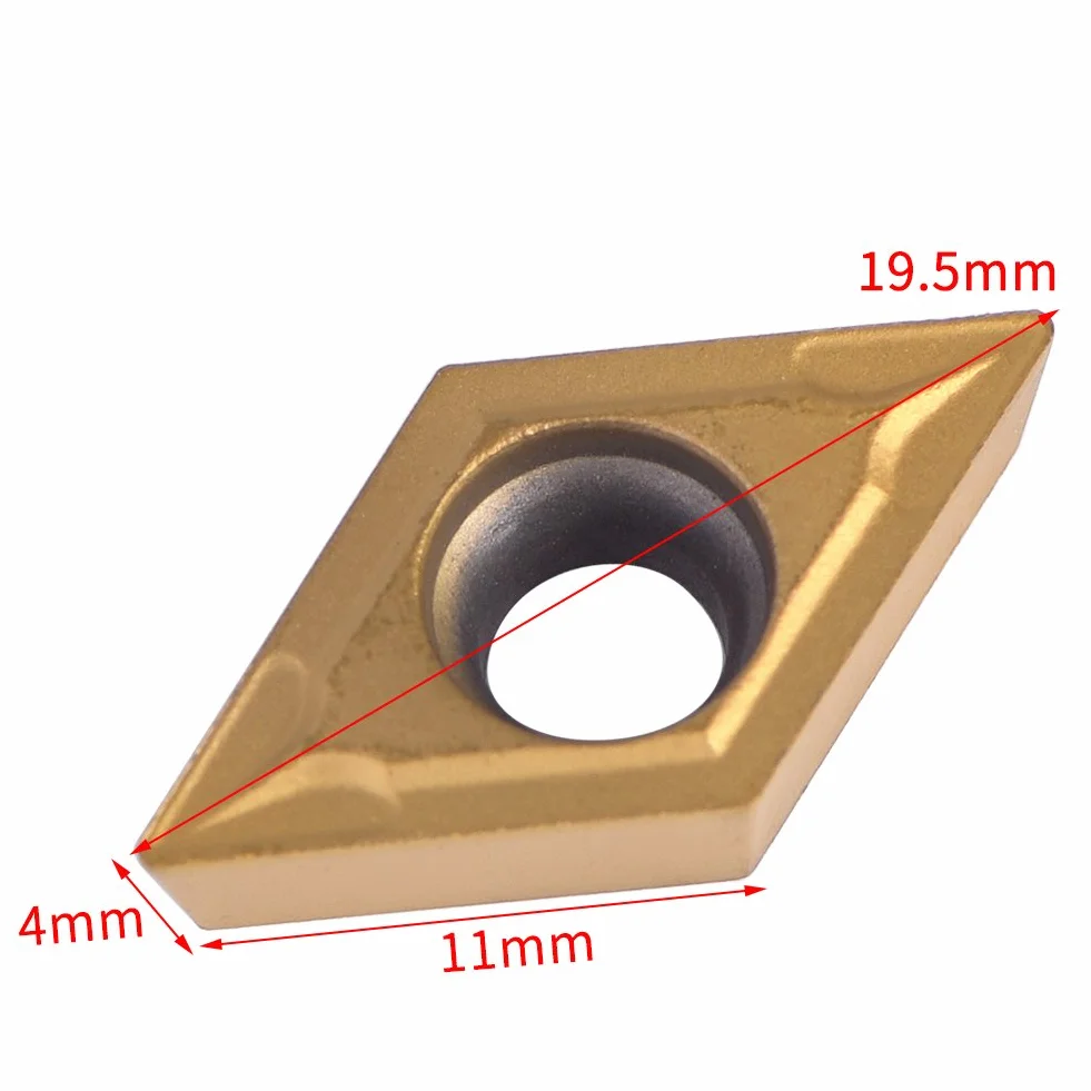 Akozon 10 Piezas Puntas de Carburo CNC Insertos Herramienta de Torneado