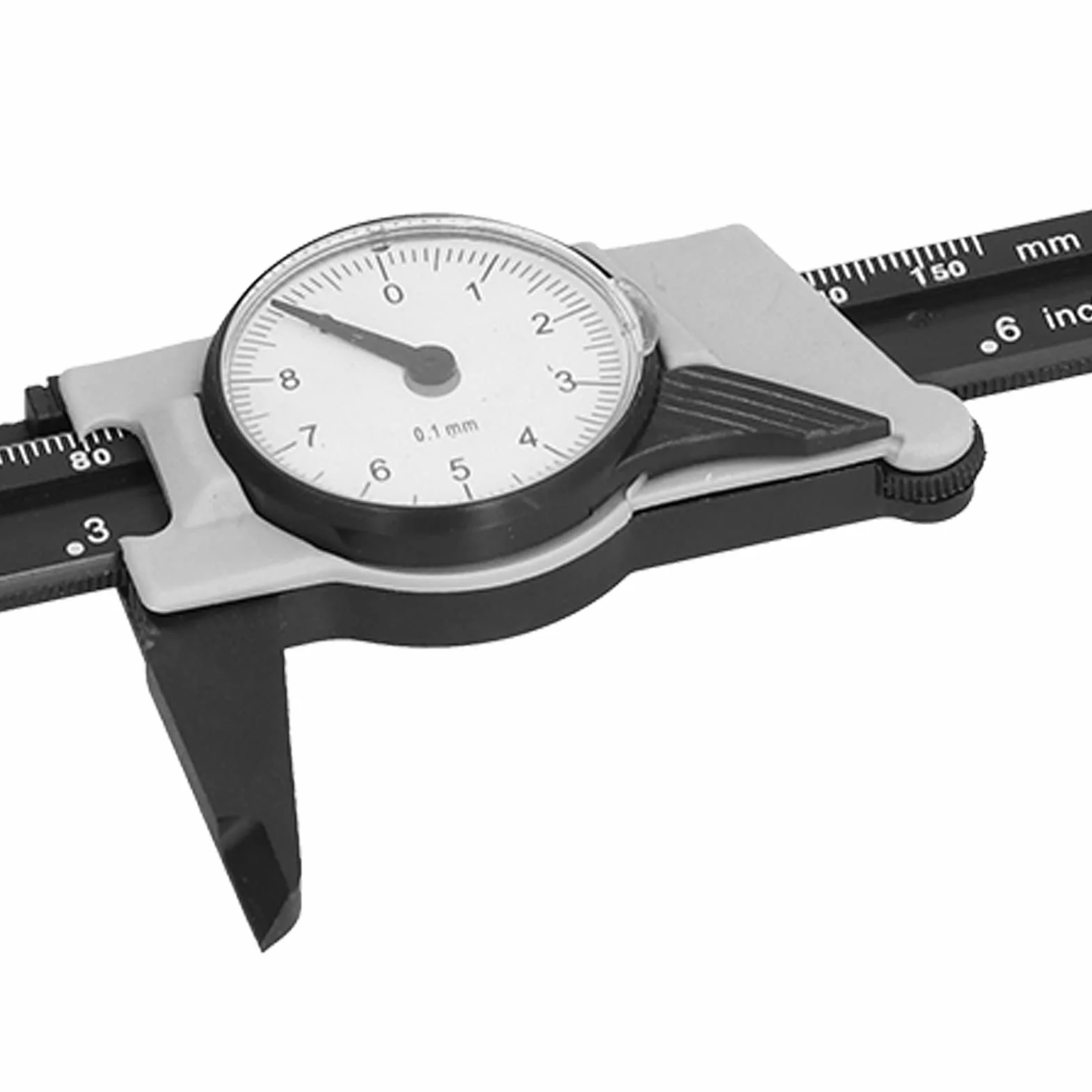 Calibrador con Dial, 0-150 mm Calibrador Analógico, Pie de Rey, Lectura de 0,1 mm, ABS, Portátil y Resistente a Golpes, Herramienta de Medición Métrica Portátil para Uso en Laboratorio y Hogar