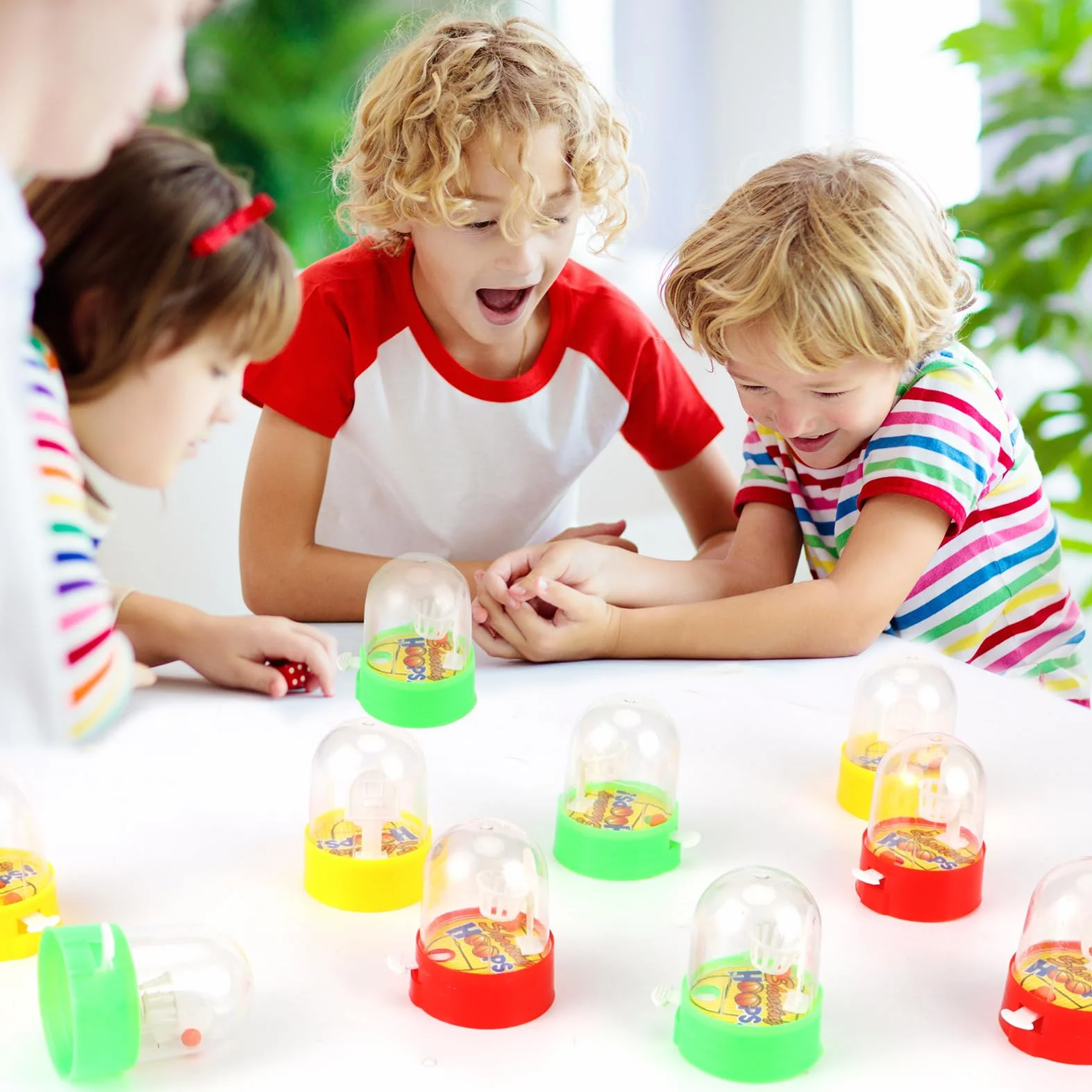 Mini Baloncesto de Mesa Juego de Disparos 20 Piezas, Juguetes Anti-Estrés para Niños