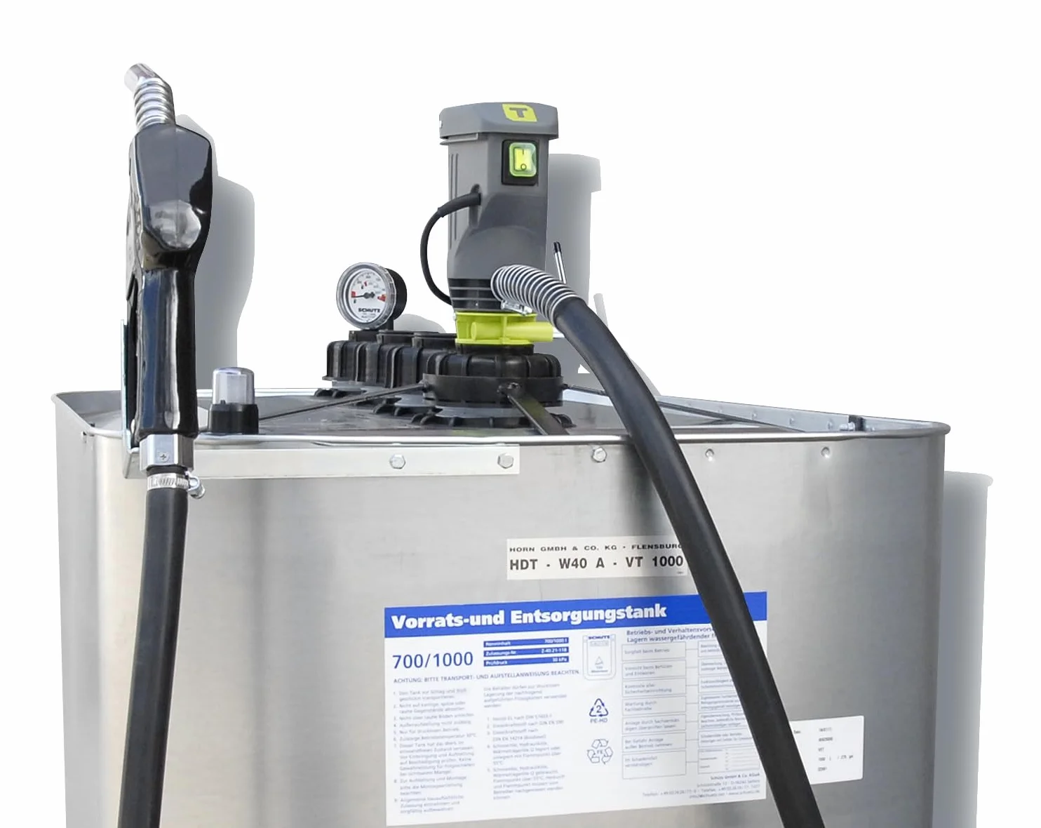 HW40 - Sistema de depósito diésel (1000 L, con válvula automática)