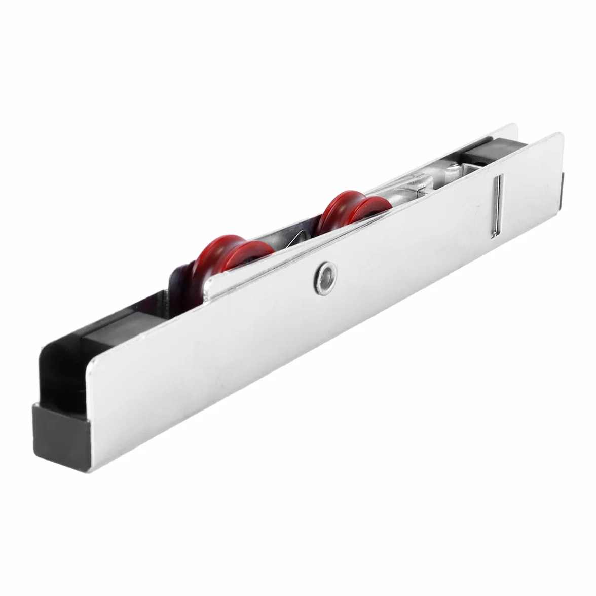 Ausi 2 rodillos para puertas corredizas de patio con doble polea de acero inoxidable para puertas de PVC, madera, aluminio y aleación de nailon, 160 x 12 x 20 mm.
