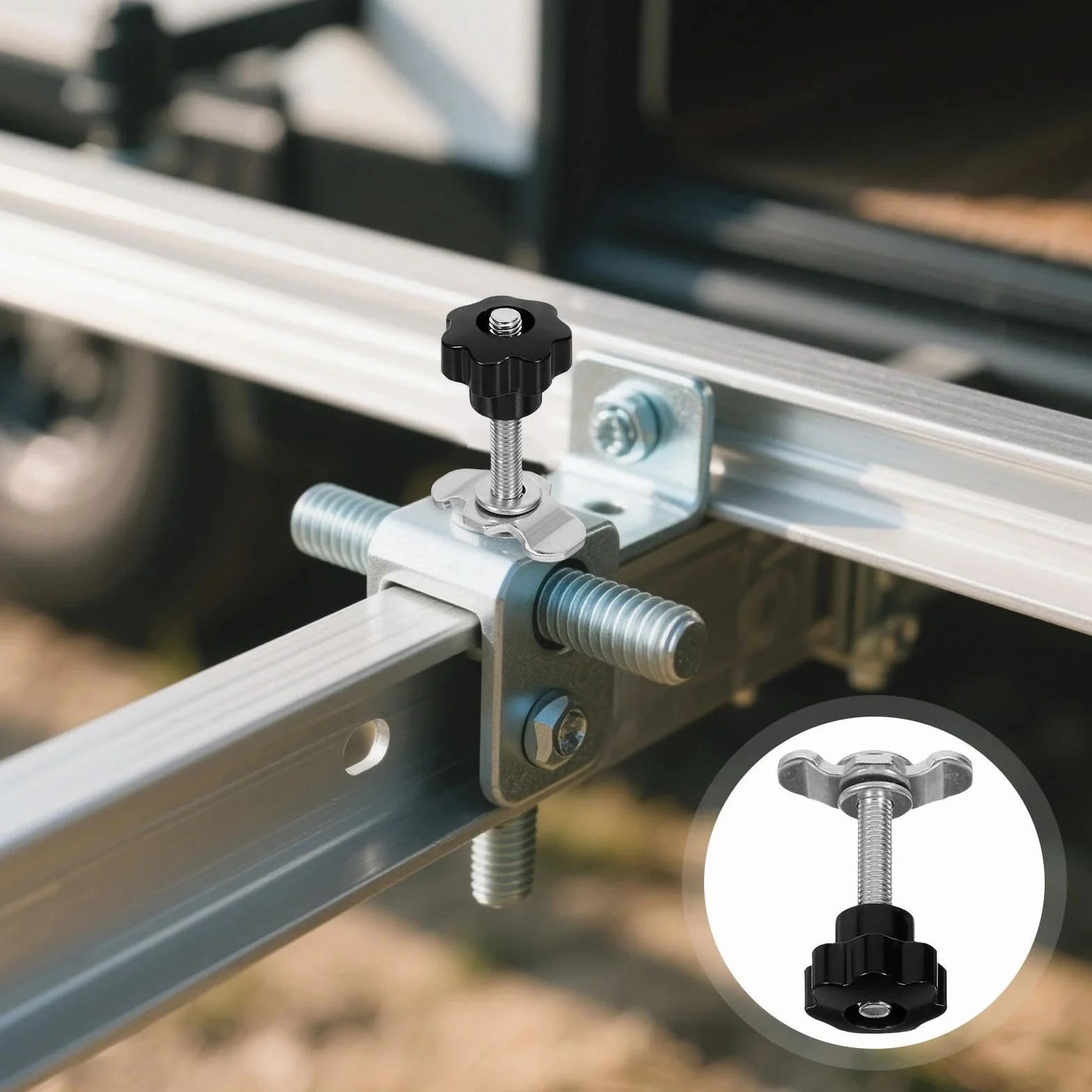 Tokaneit Adaptador para Riel Aeronautico M8x60 6 Piezas 500daN