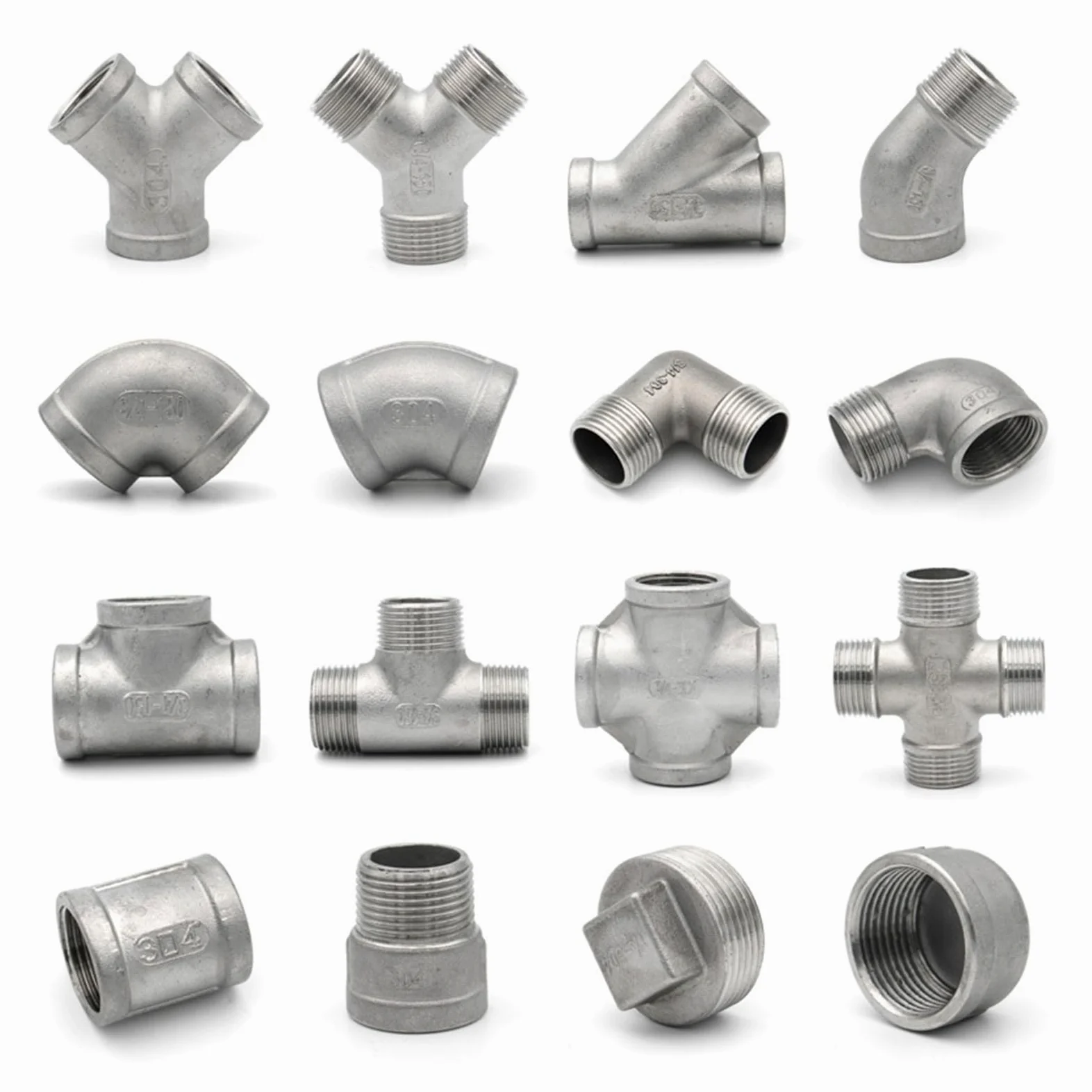 1 Uds. Accesorios de tubería de acero inoxidable 304 1/4 "3/8" 1/2 "3/4" 1 "BSP hembra + macho roscado tres vías codo de 4 vías tipo T(Internal Y-3-Way,1-1/2")