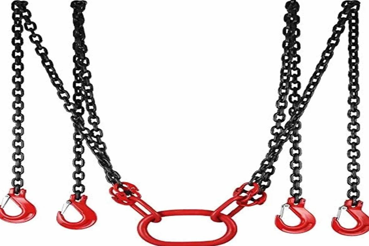 Cadenas de elevación de 4 patas 5T 3 m, arnés de cadena de acero aleado con gancho de horquilla