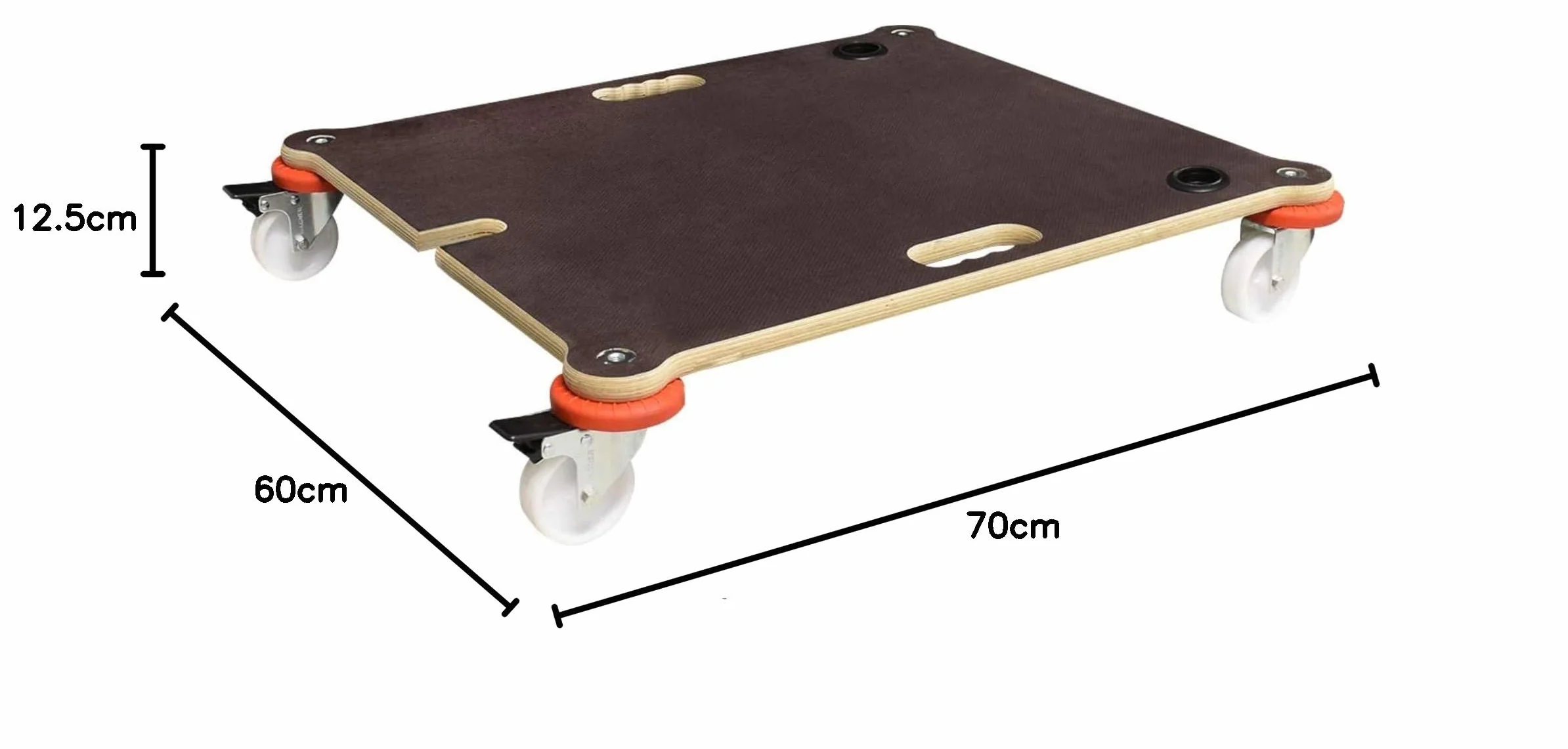 Wagner Carro de Transporte/apilamiento MM 1376-70 x 60 cm - para apilar sillas, Capacidad de Carga de 200 kg, Protege la Pared, Ahorro de Espacio, Antideslizante, Asas de Transporte - 20137601