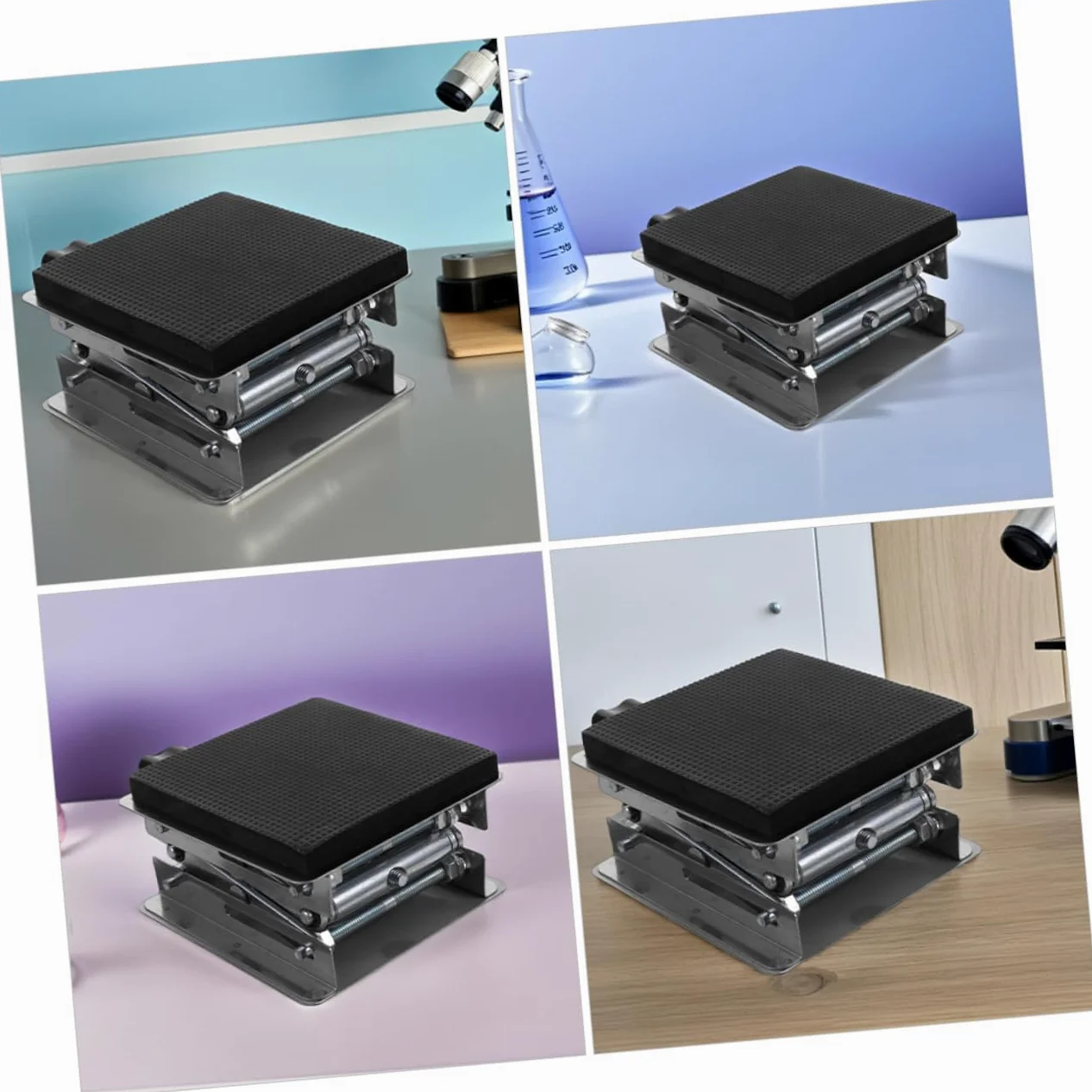iplusmile 15kg Mesa Elevadora de Laboratorio de Acero Inoxidable Plataforma Ajustable de Gato Elevador de Tijera Rango de Capacidad para Uso Laboratorio