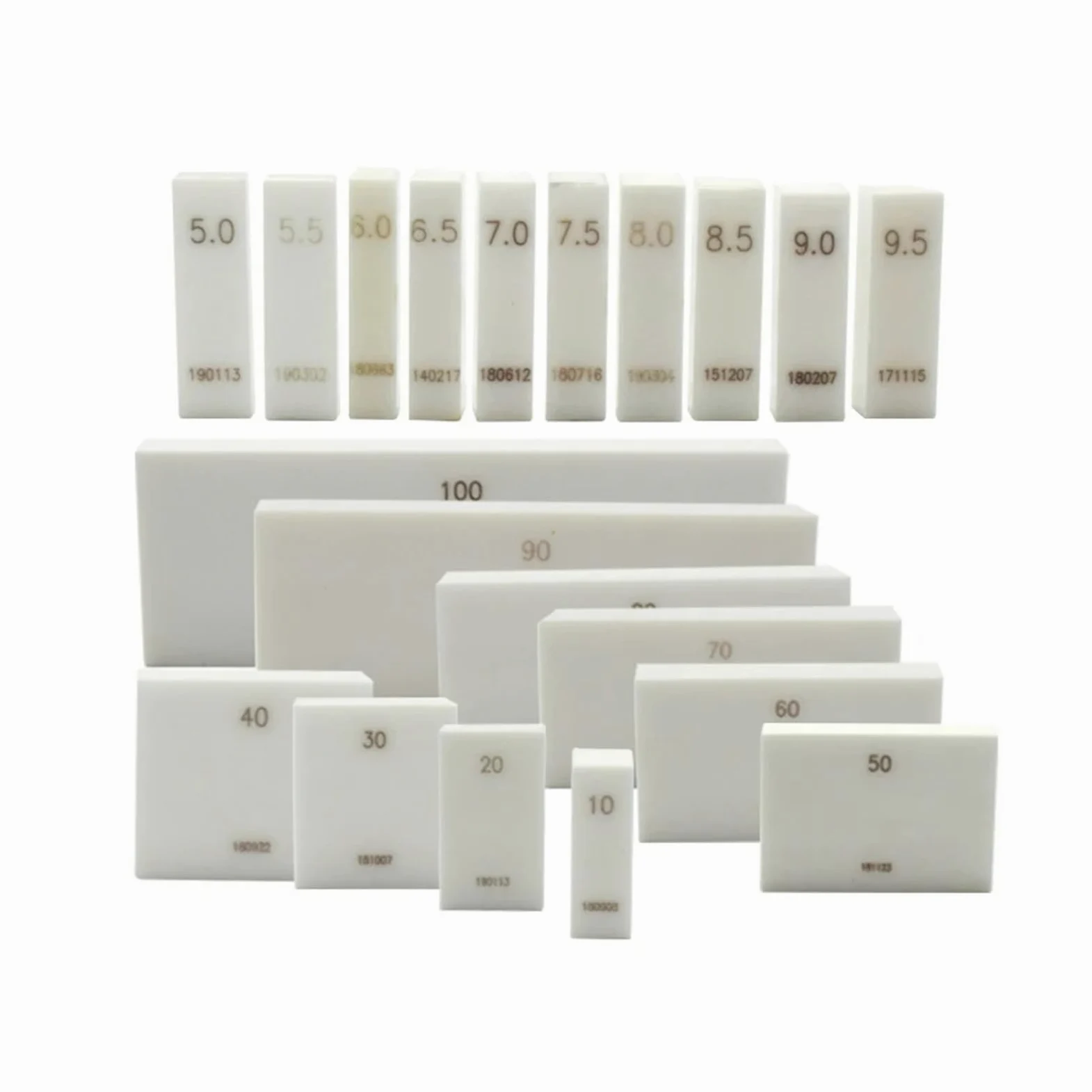 1 unidad de 1-100mm, bloque de calibre de cerámica único, calibración de bloque estándar, calibrador micrométrico, herramientas de carpintería Medición precisa(1 grade,100mm)