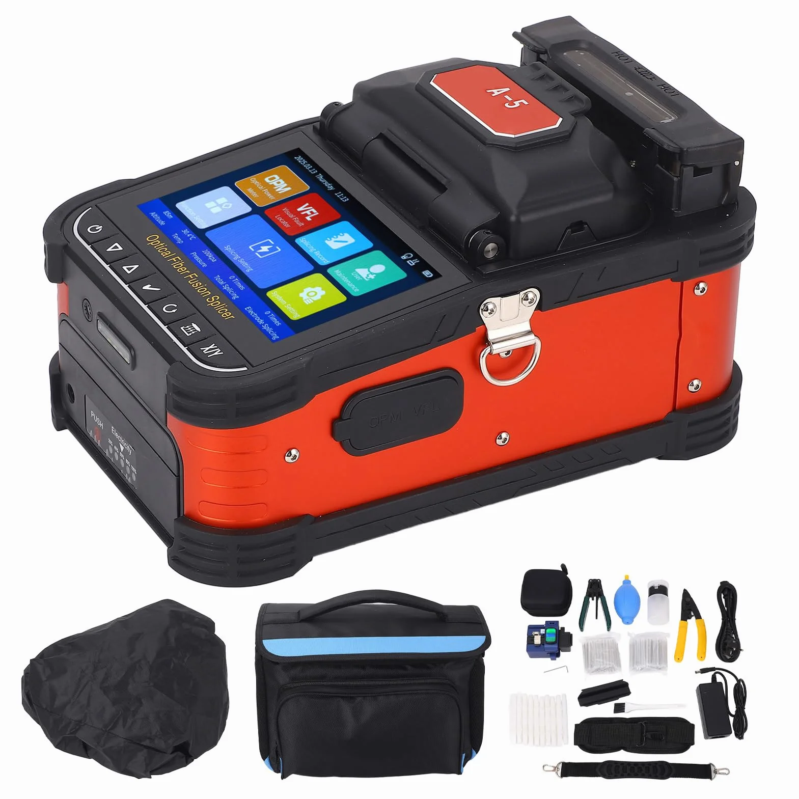 Spacter Fusionadora de Fibra Óptica 5.0 Pulgadas Pantalla Táctil SM MM DS NZDS AC100-240V