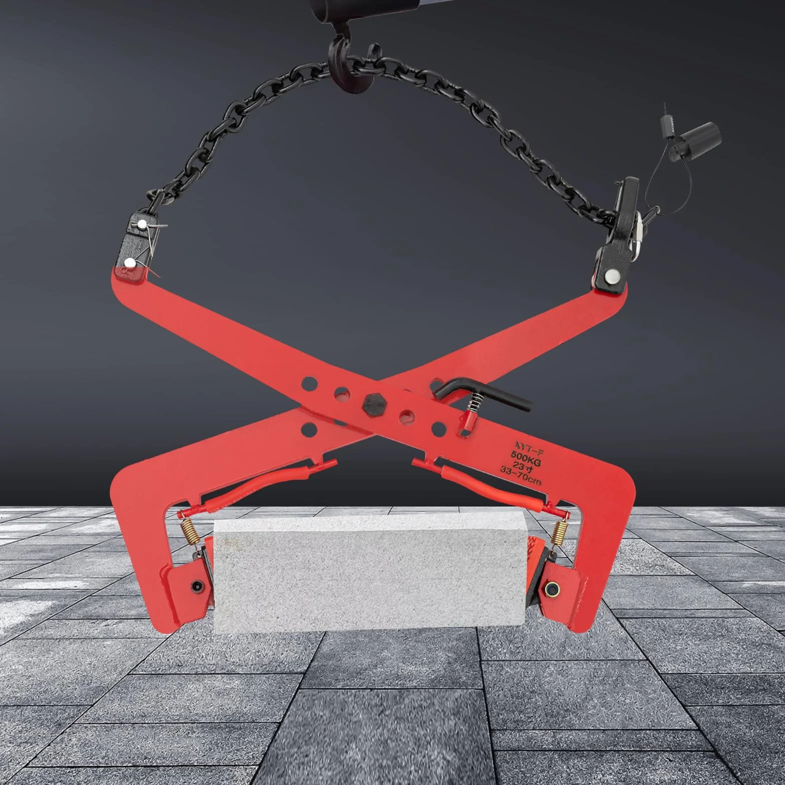 MINRS - Alicates de desplazamiento - 500 kg - Soporte de piedra y pinza de elevación para adoquines - Extractor de paletas