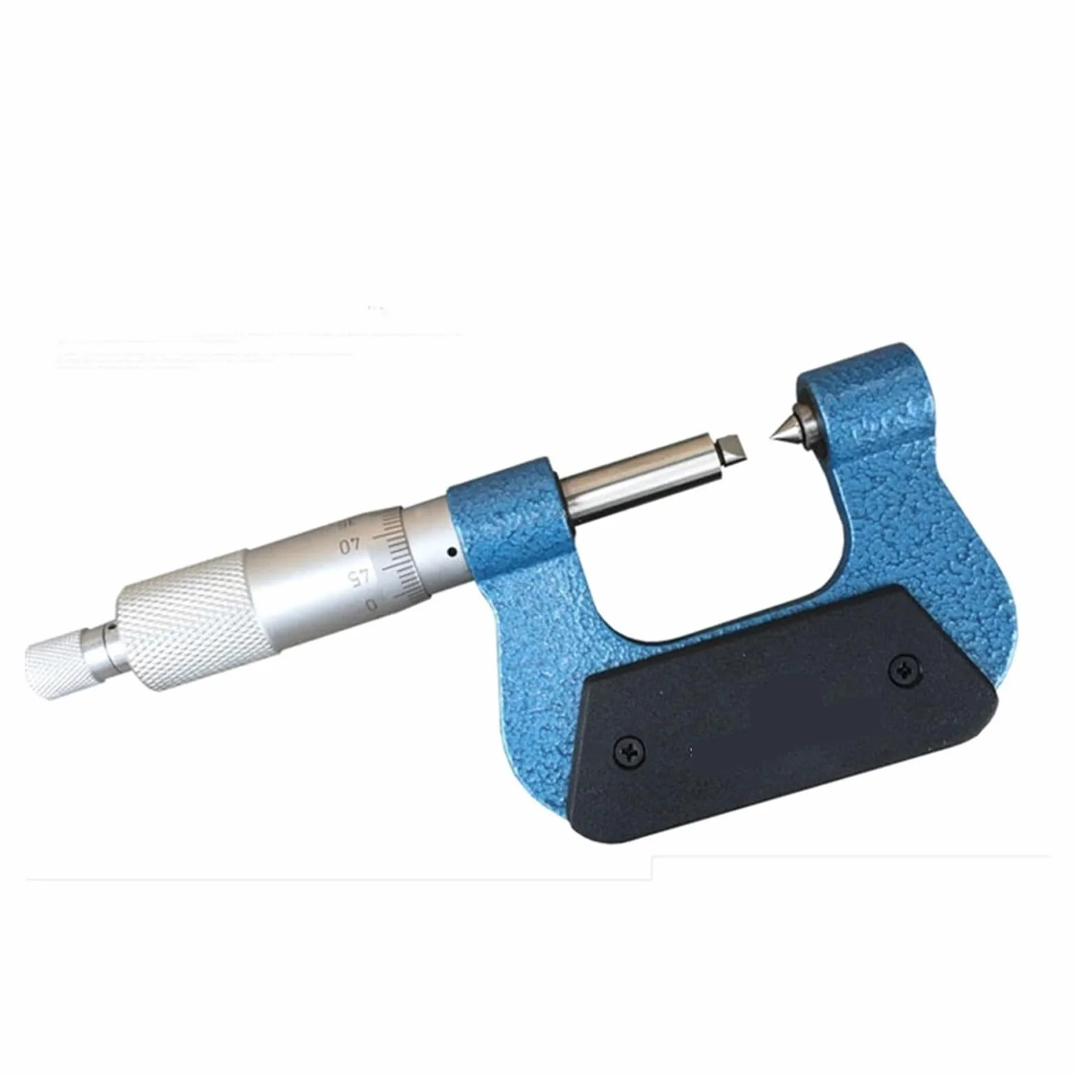Micrómetro de rosca de tornillo, 0-25 mm 25-50 mm 50-75 mm 75-100 mm Calibrador micrométrico de rosca que incluye yunques de medición (Size : 75-100mm)