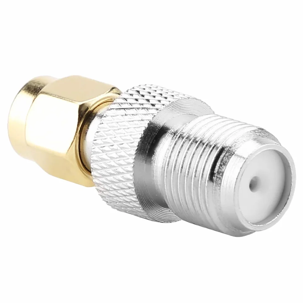 Adaptador Coaxial RF SMA Macho a F Hembra, Conector de Acoplamiento Recto, Alta Transmisión