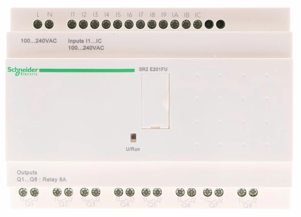 Schneider Electric SR2E201FU Relé Zelio II 12E/8R 100-240AC Reloj