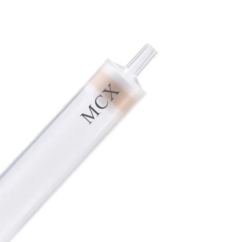 Columna SPE de intercambio catiónico mixto de extracción en fase sólida con cartucho MCX SPE, columna de cromatografía de relleno HPLC, 1, 3, 6, 12 ml, 20 unidades(1000mg 12ml 4 pieces)