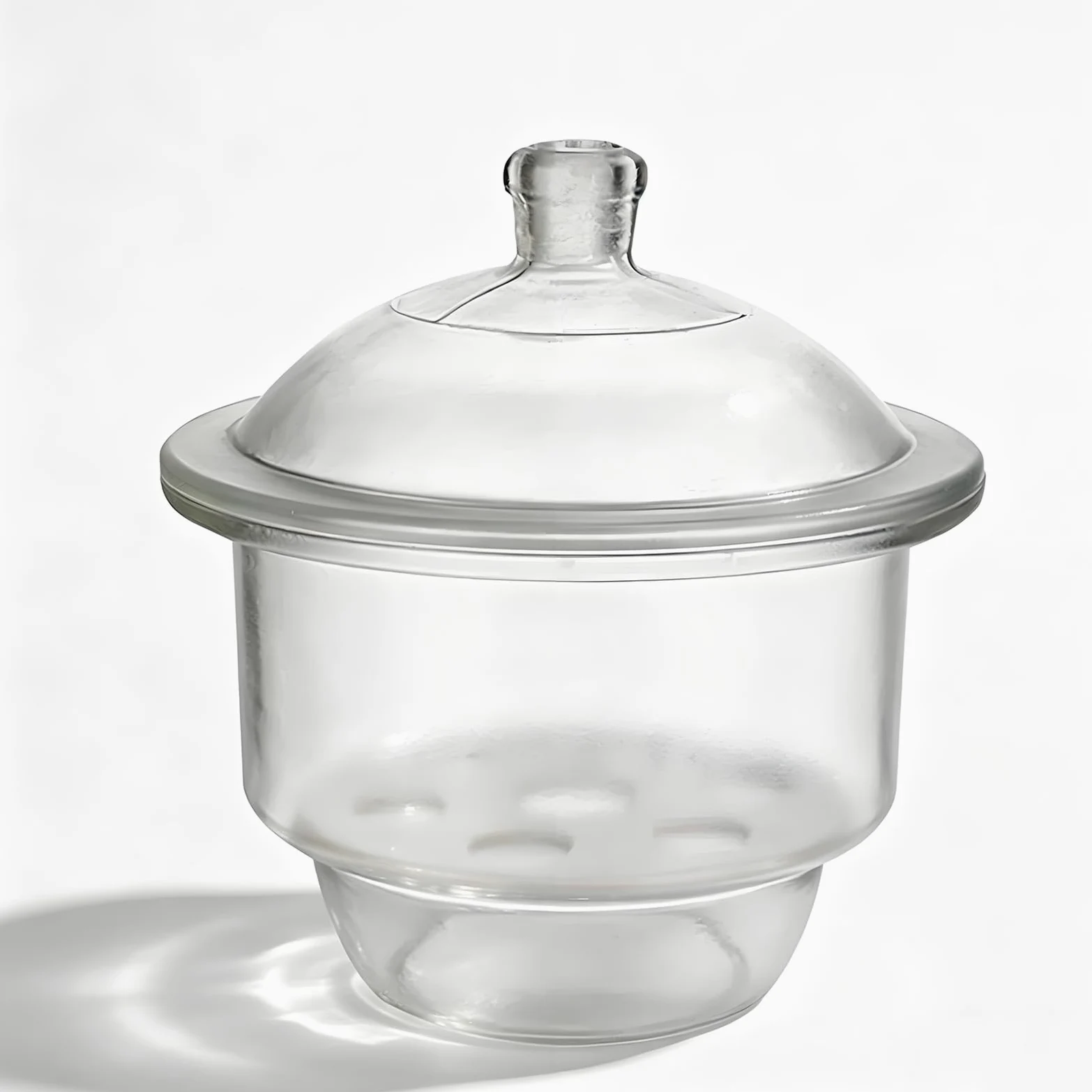 Desecador De Vidrio Al Vacío para Laboratorio, Cámara De Vacío De Vidrio Transparente, Placa De Porcelana Integrada, Diámetro Interior Opcional De 120 Mm a 400 Mm, Sellado Hermético