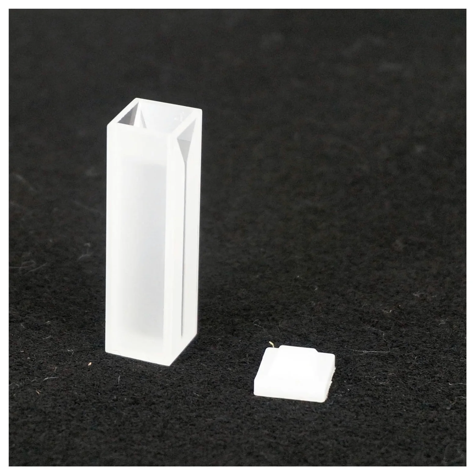 MENGKE 350ul 10mm Path Lenth Micro Cubeta De Cuarzo Con Paredes Heladas Y Tapa