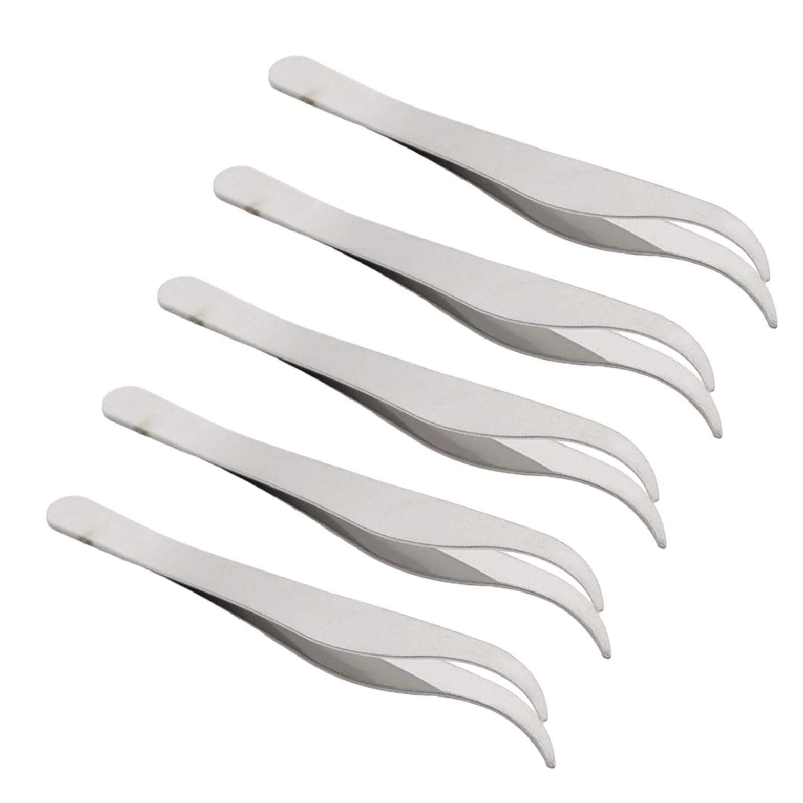 Pinzas de acero inoxidable 5 piezas para eliminación de astillas y cuidado de cejas, herramienta de belleza profesional