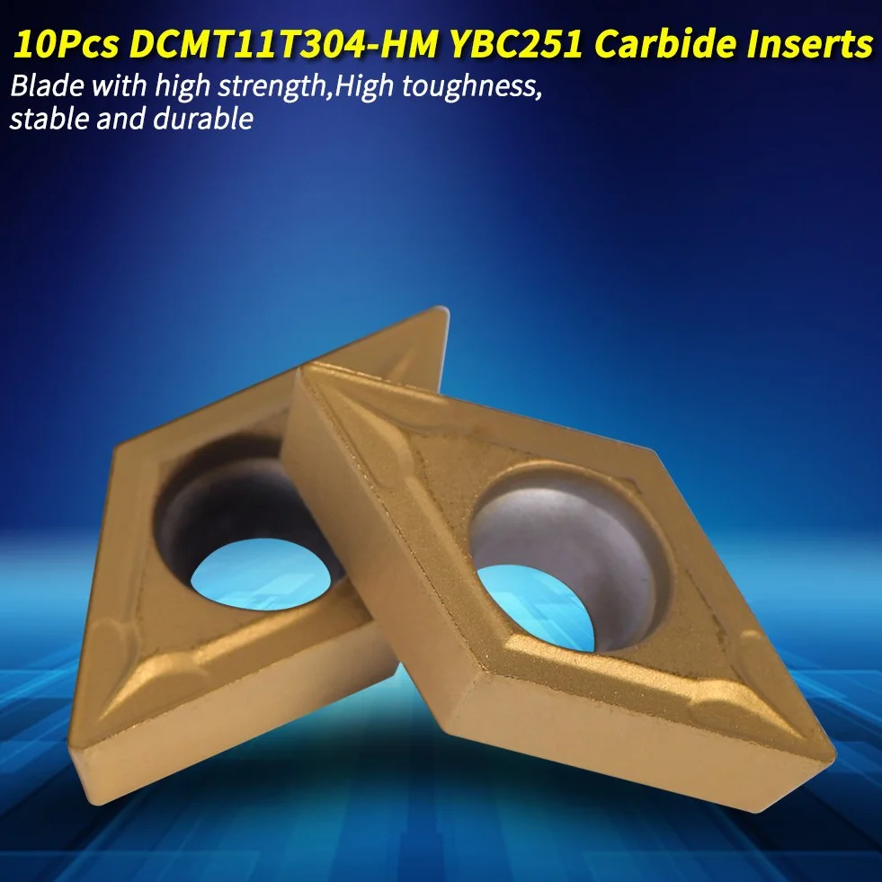 Akozon 10 Piezas Puntas de Carburo CNC Insertos Herramienta de Torneado