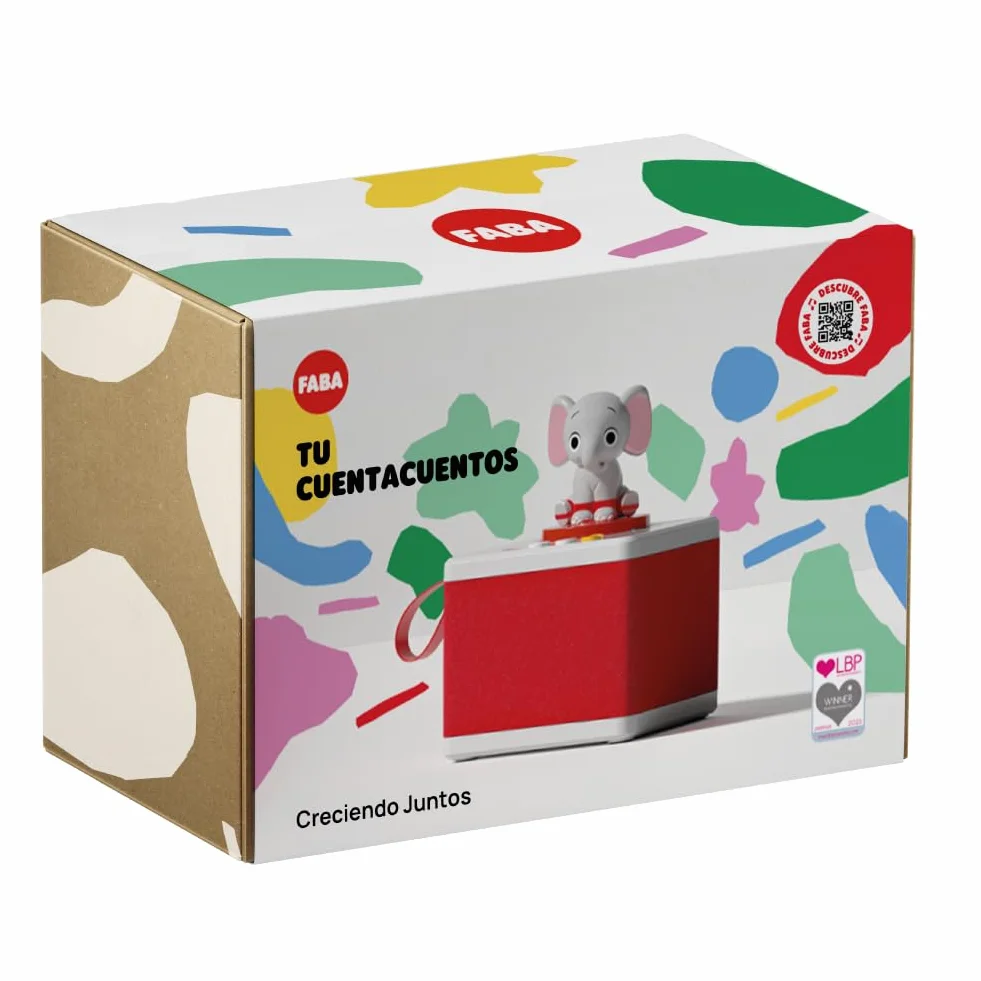 FABA Cuentacuentos para Niñas y Niños, Altavoz con ELE el Elefante, Juego Educativo, Español Desde 3 años