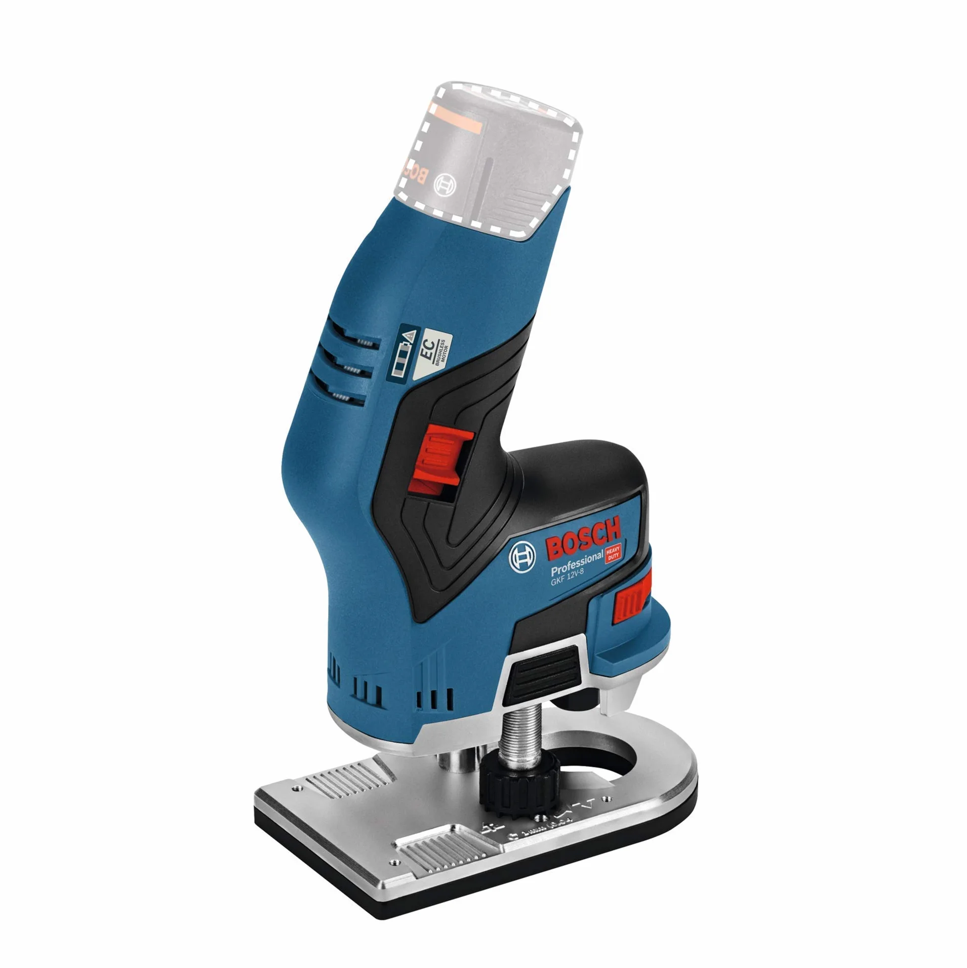 Bosch Professional 12V System fresadora de cantos a batería GKF 12V-8 (mango de la cabeza de fresado: 8 mm, sin batería/cargador)