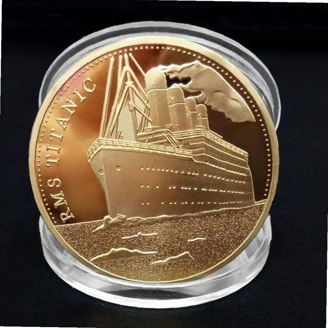 Moneda Conmemorativa Titanic Bitcoin BTC Artes Regalos Decoración Hogar