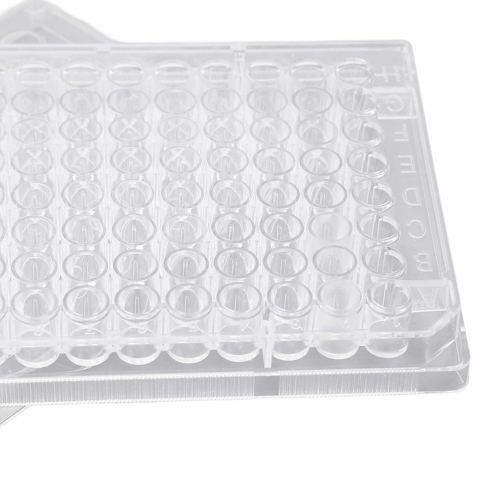 10PCS Placas de Cultivo Celular 96 Pozos - Placas de Poliestireno Transparente con Tapa para Investigación (Fondo plano)