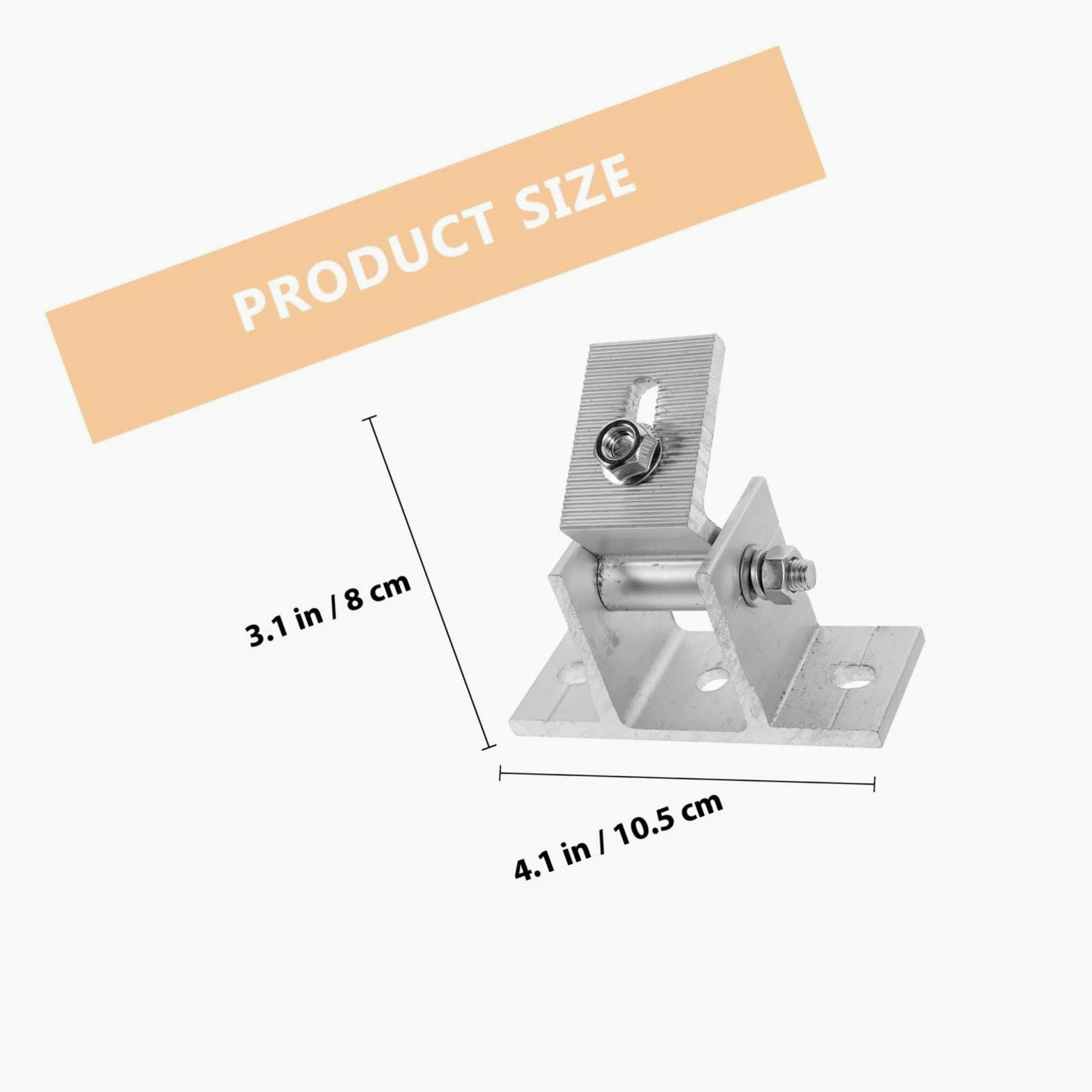 Toyvian Soporte de Aleación de Aluminio Almohadillas de Goma y Tornillos de Madera Ajustable Estructura Estable y Fácil Instalación, Incluye para Panel Solar para Montaje en Techo Plano
