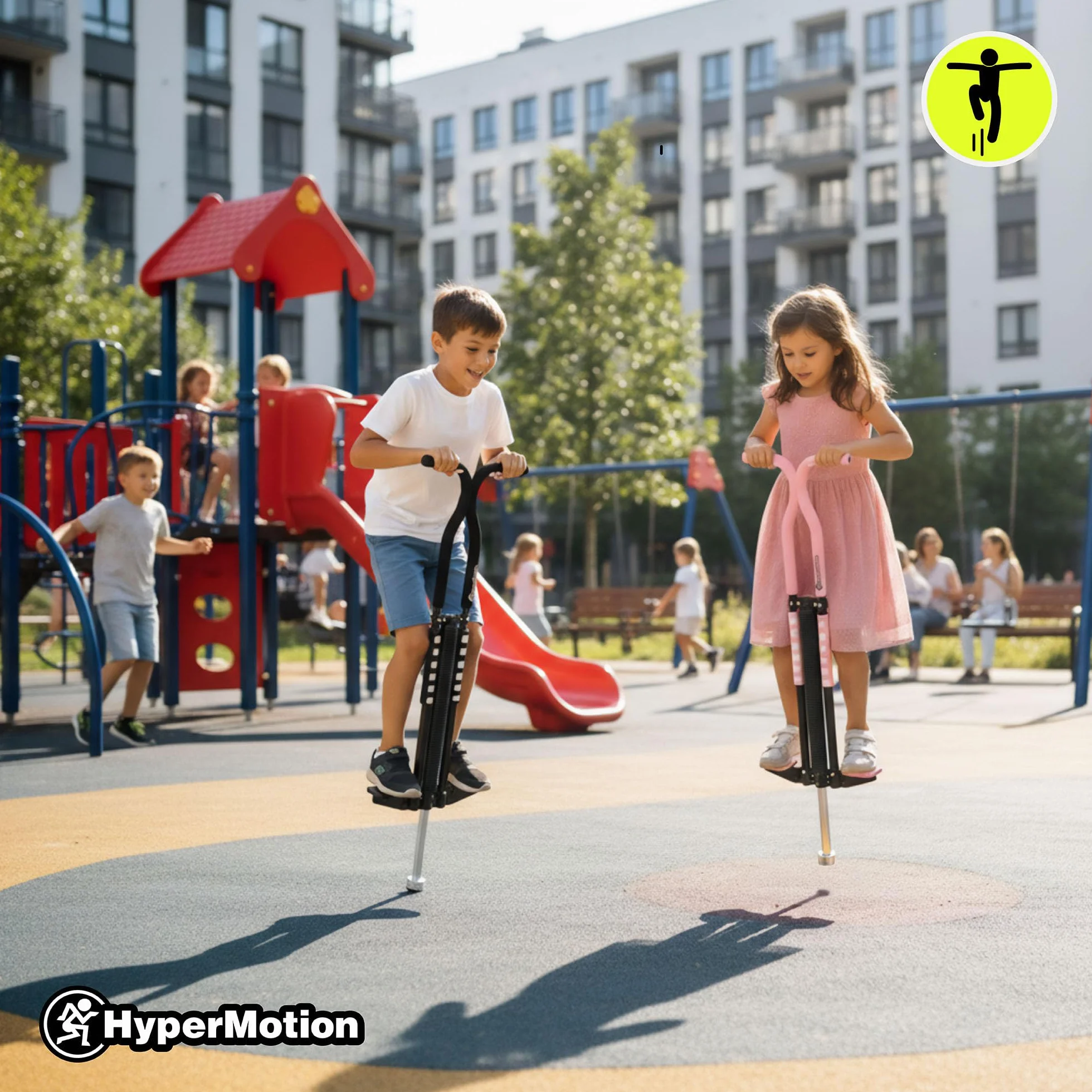 HyperMotion POGO Saltador Dinámico Juvenil 9–14 Años 50 kg 2,35 kg Sistema Elástico Rosa