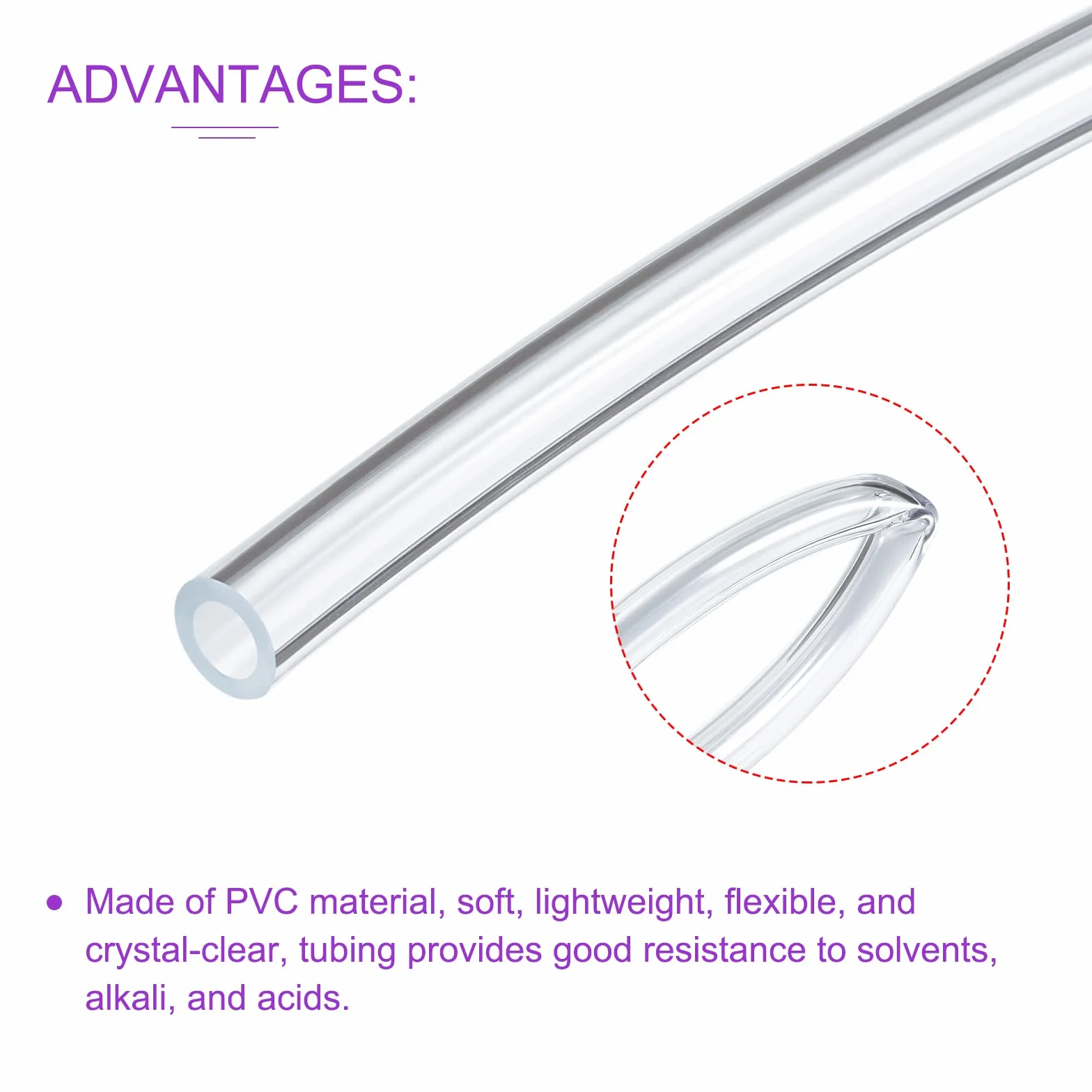 DMiotech 5mm Interior 7mm Exterior PVC Tubo Vinilo Flexible Transparente Manguera 4m