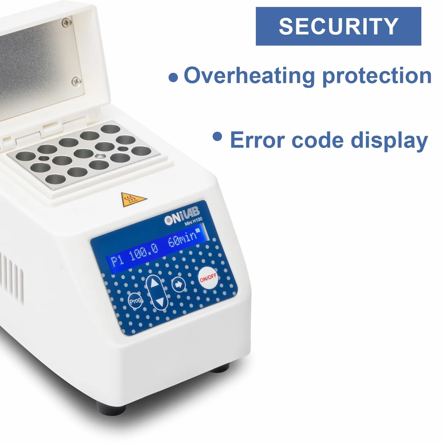 ONiLAB Mini Dry Bath Incubadora 15 x 1.5 ml Bloque Calefactor Aluminio LCD Temporizador 100 C Precisión 0.5 C 9 Programas